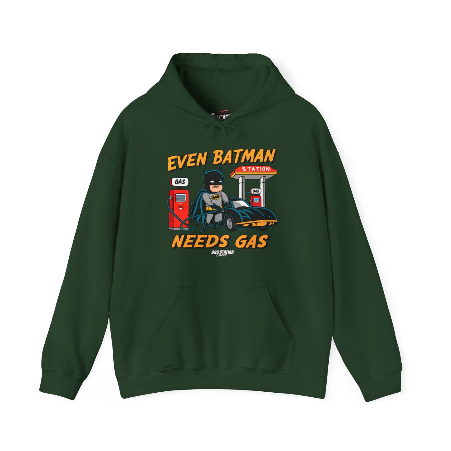 "Batman Needs Gas" Gas Station Hooded Sweatshirt