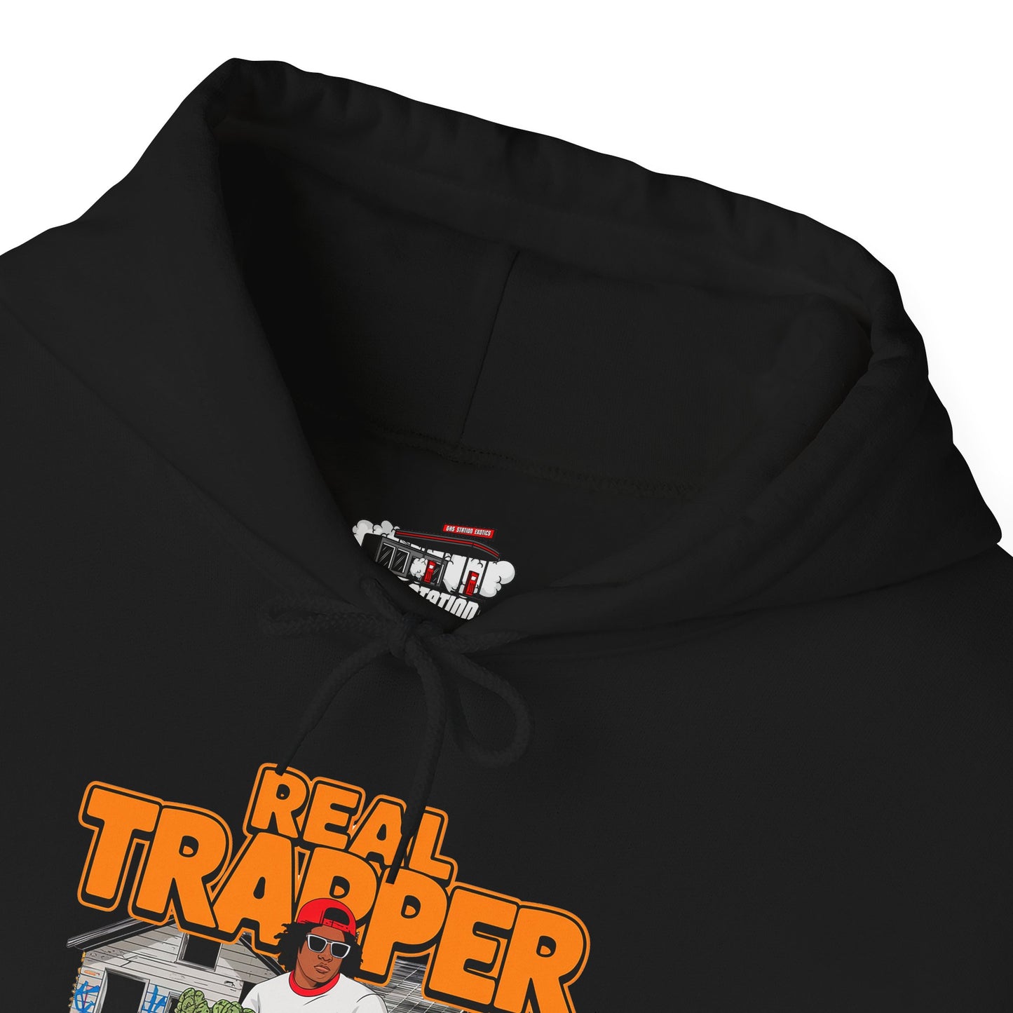 "Real Trapper" Gas Station Hooded Sweatshirt