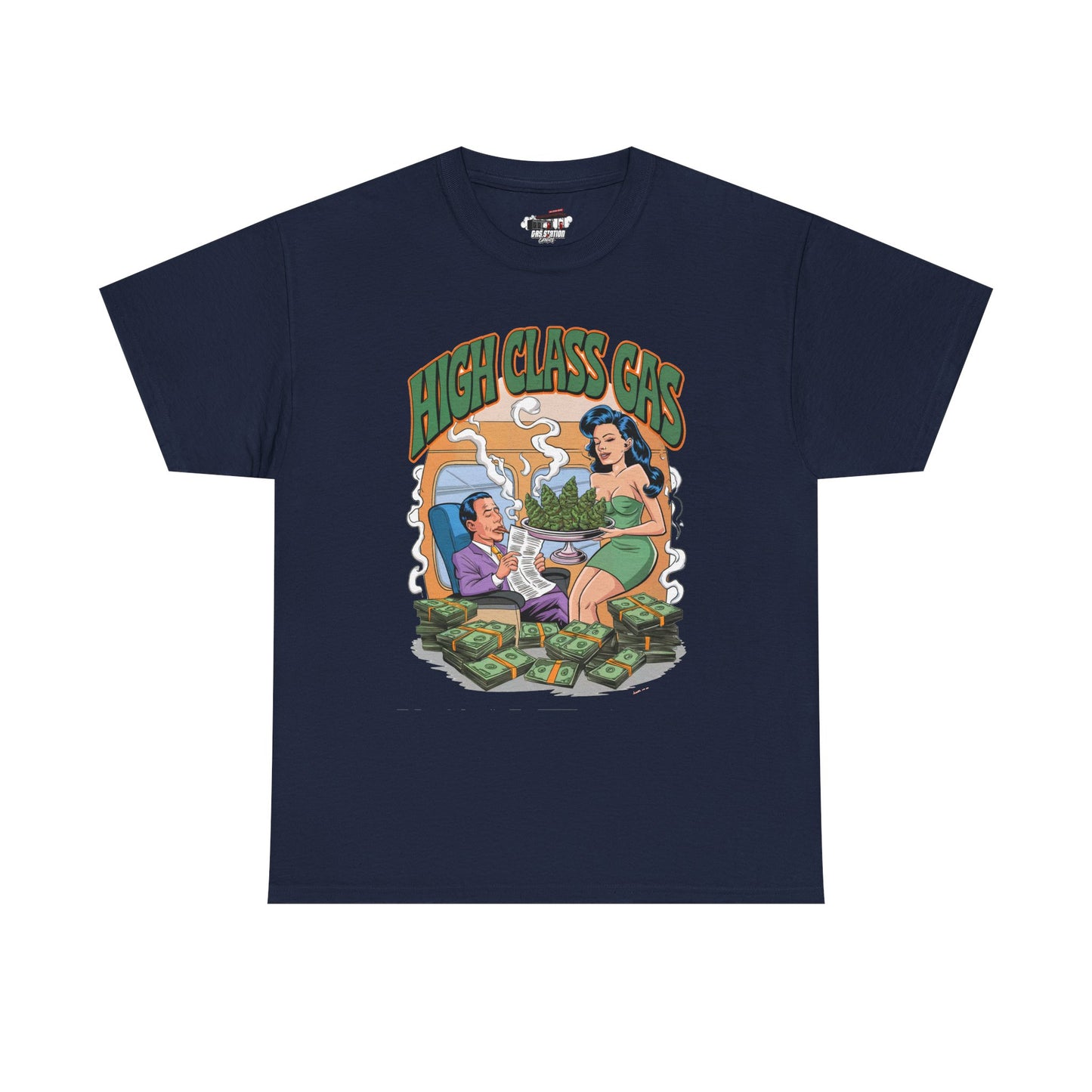 "High Class Gas" Gas Station Brand Tee