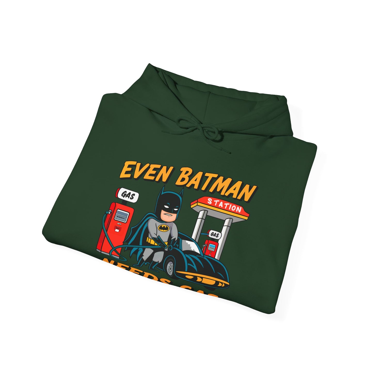 "Batman Needs Gas" Gas Station Hooded Sweatshirt