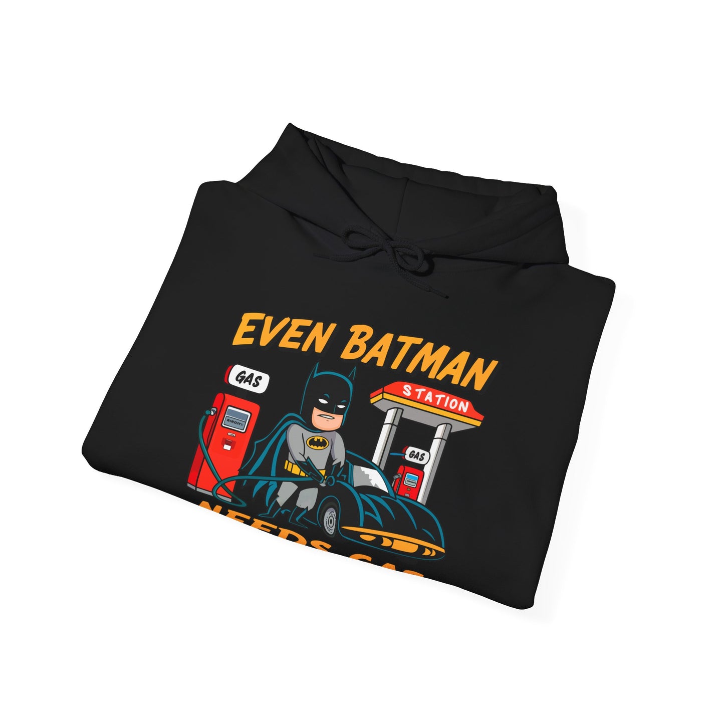 "Batman Needs Gas" Gas Station Hooded Sweatshirt