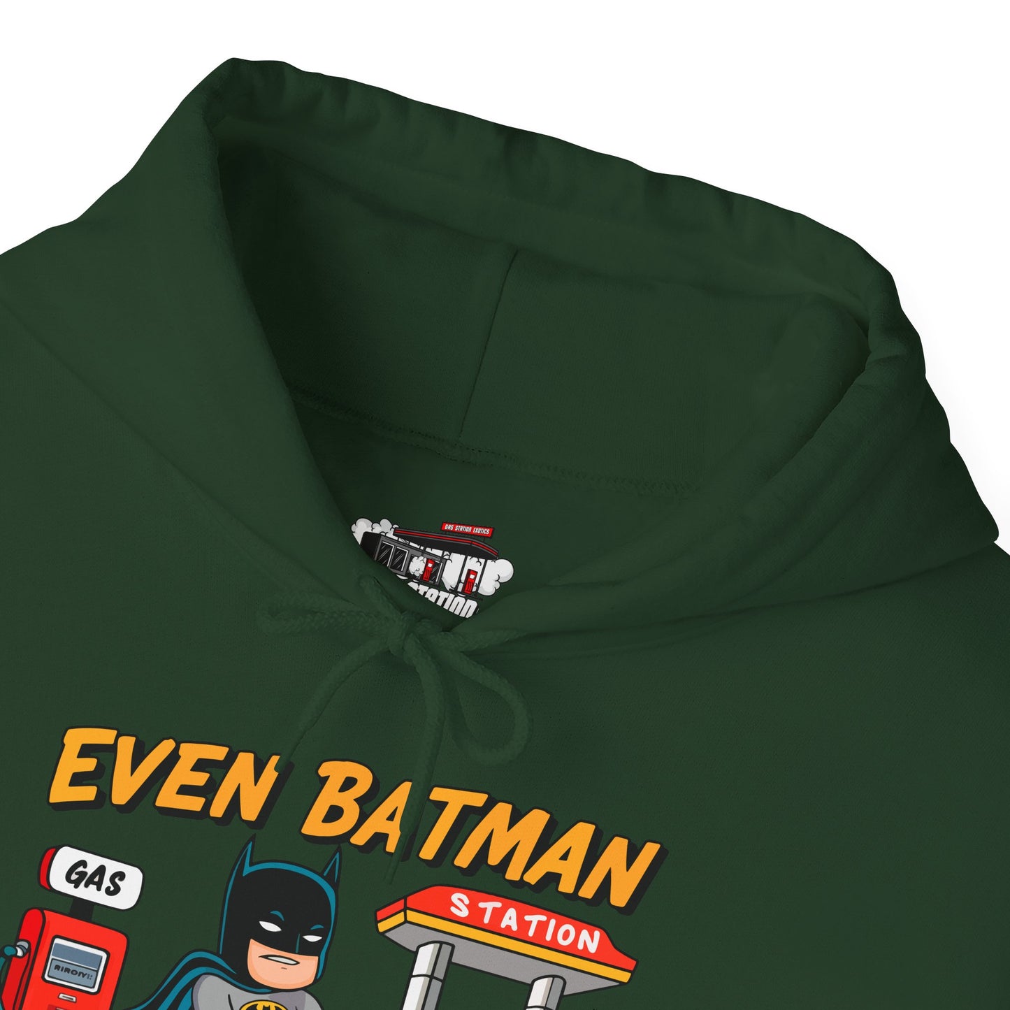 "Batman Needs Gas" Gas Station Hooded Sweatshirt