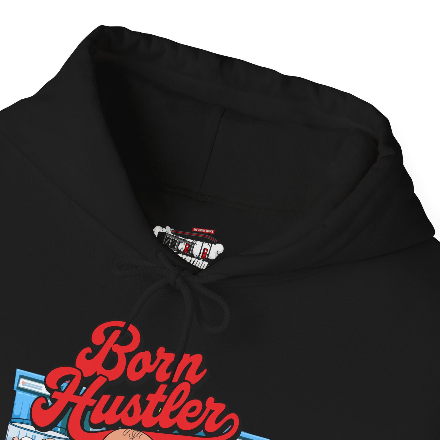 "Born Hustler" Gas Station Hooded Sweatshirt