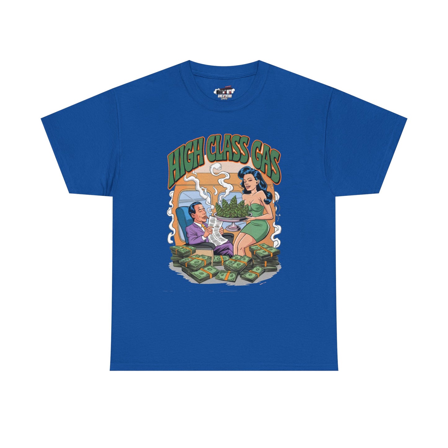 "High Class Gas" Gas Station Brand Tee