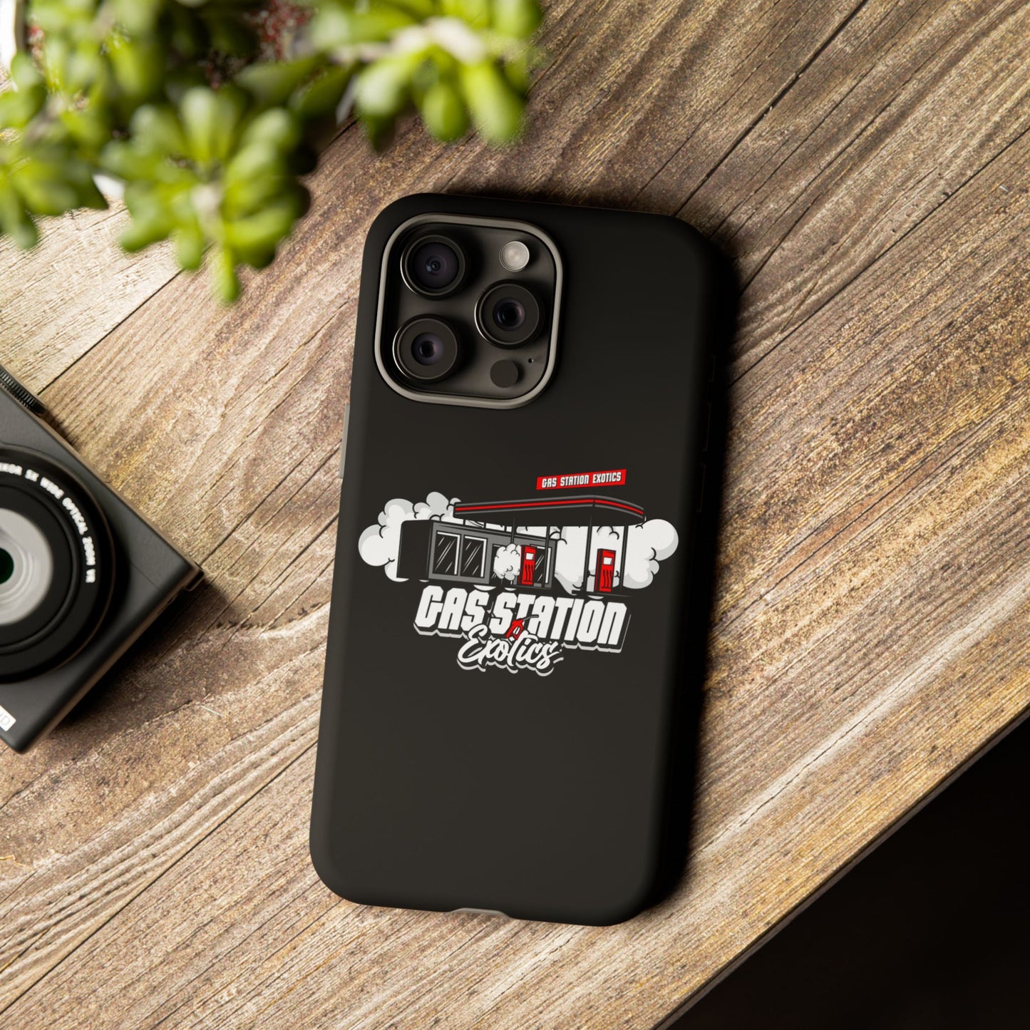 Tough Cases - Gas Station Classics Phone Case | Durable & Stylish Black Phone Cover