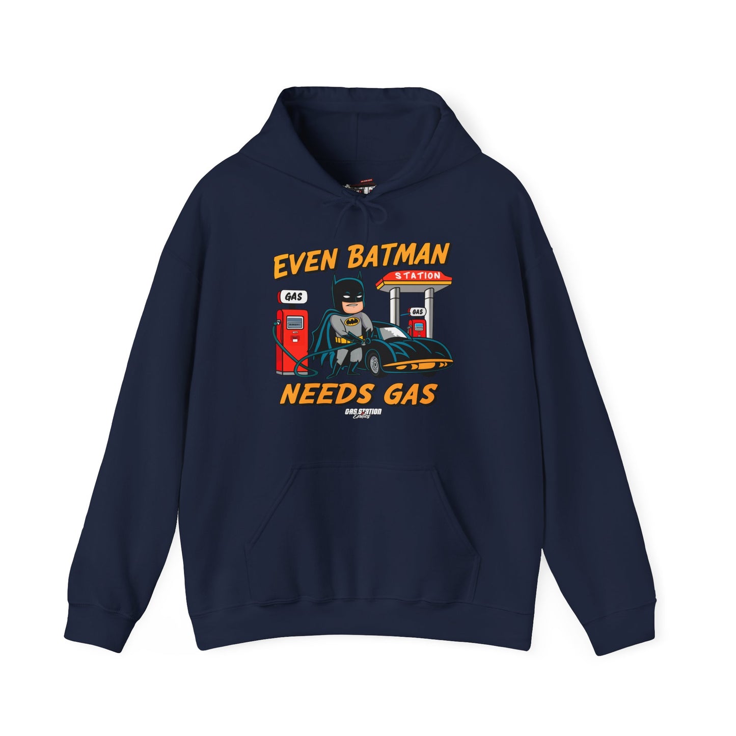 "Batman Needs Gas" Gas Station Hooded Sweatshirt
