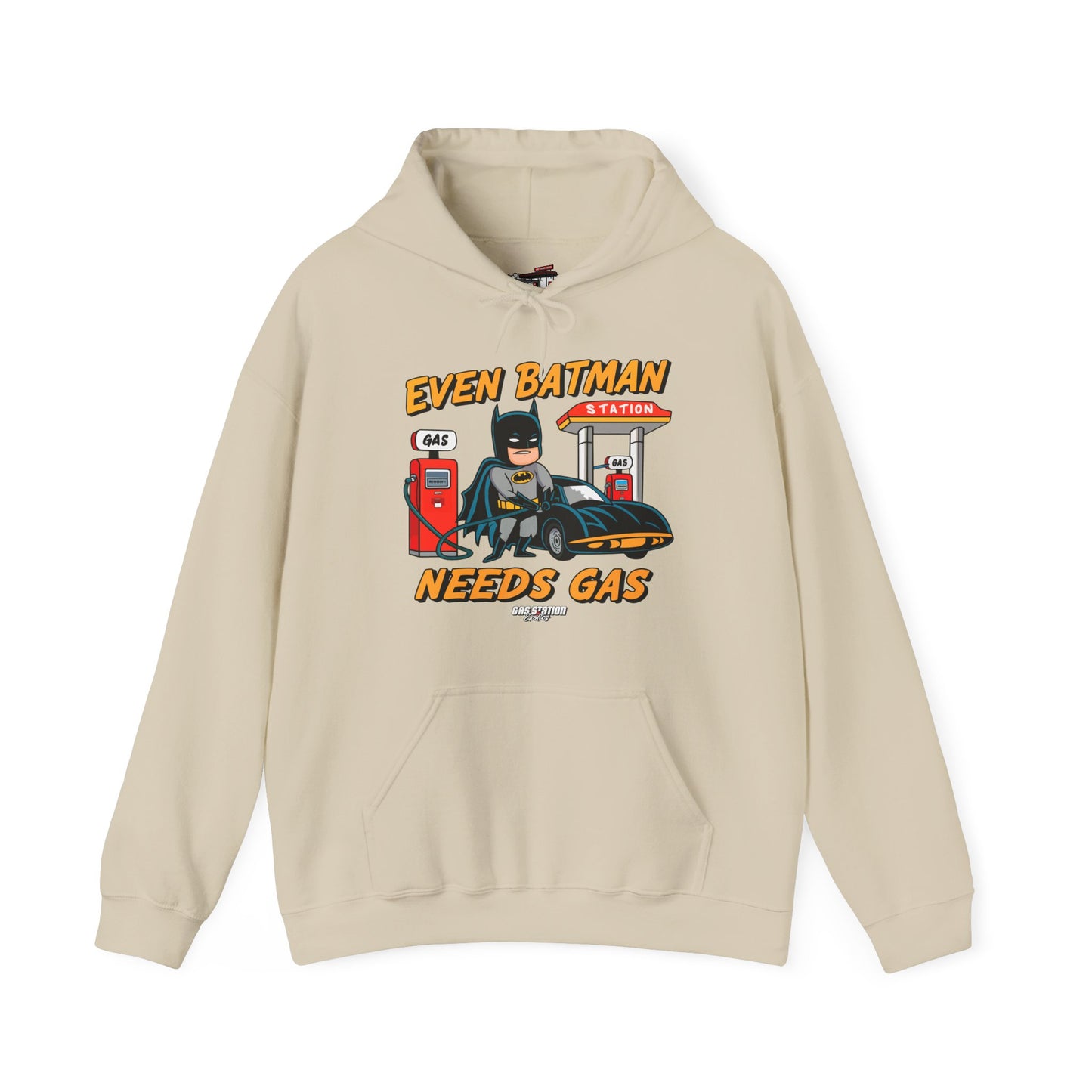 "Batman Needs Gas" Gas Station Hooded Sweatshirt