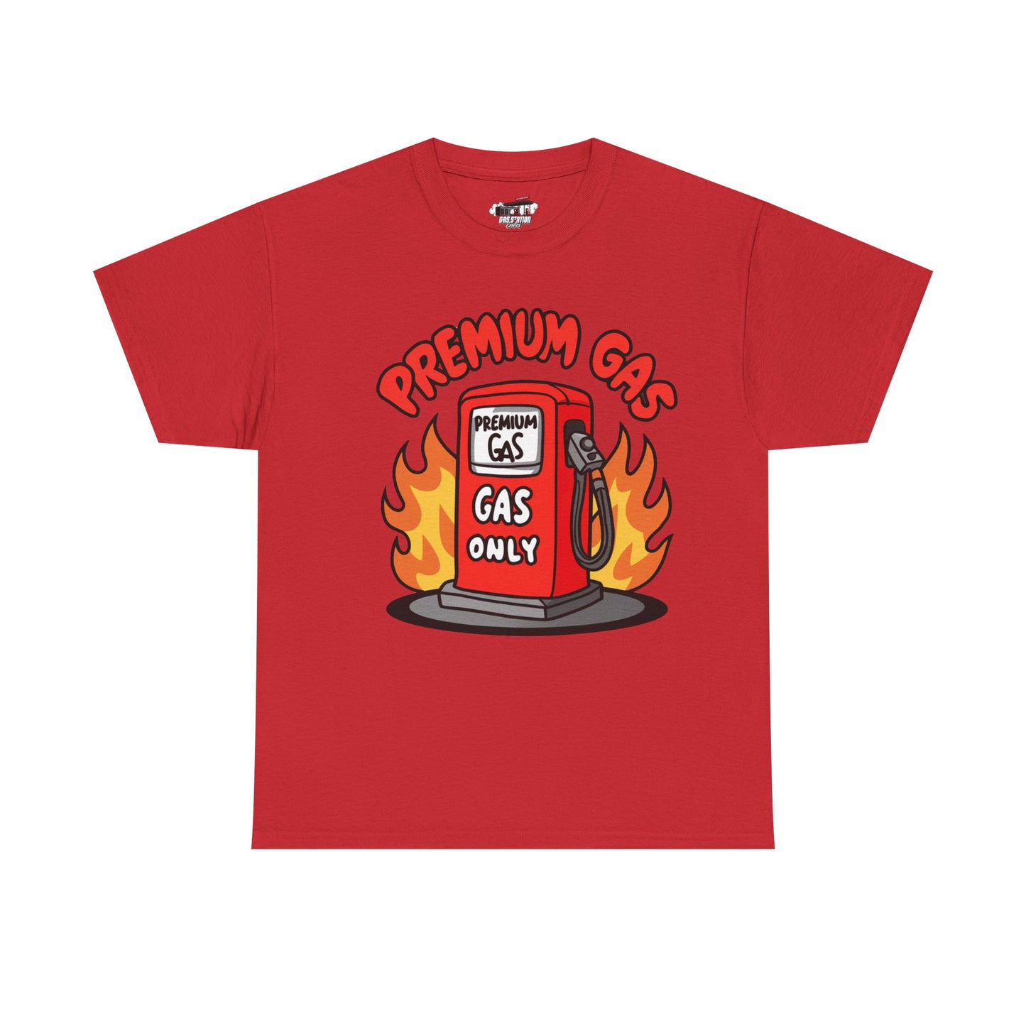 Premium Gas Only Gas Station Brand Tee