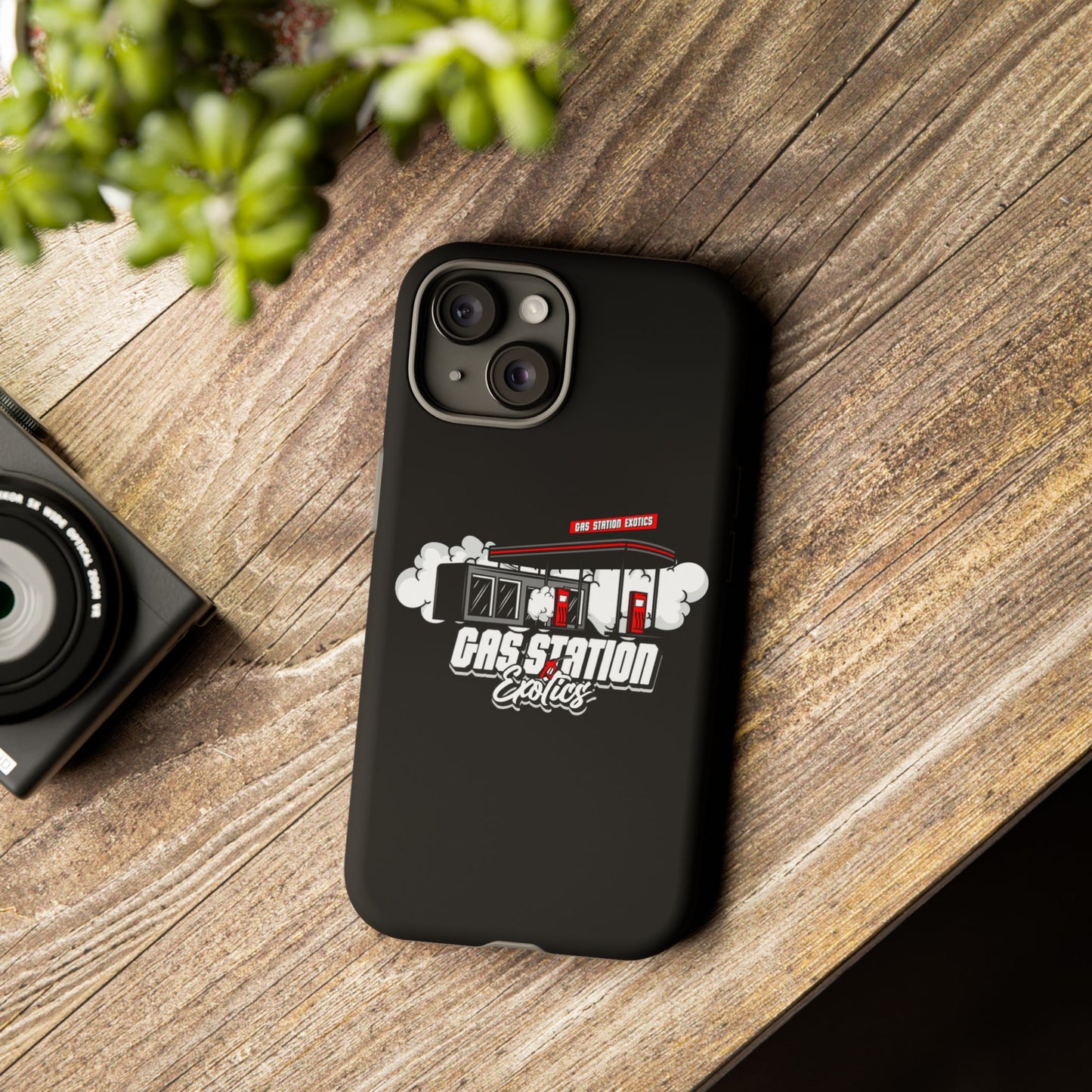 Tough Cases - Gas Station Classics Phone Case | Durable & Stylish Black Phone Cover
