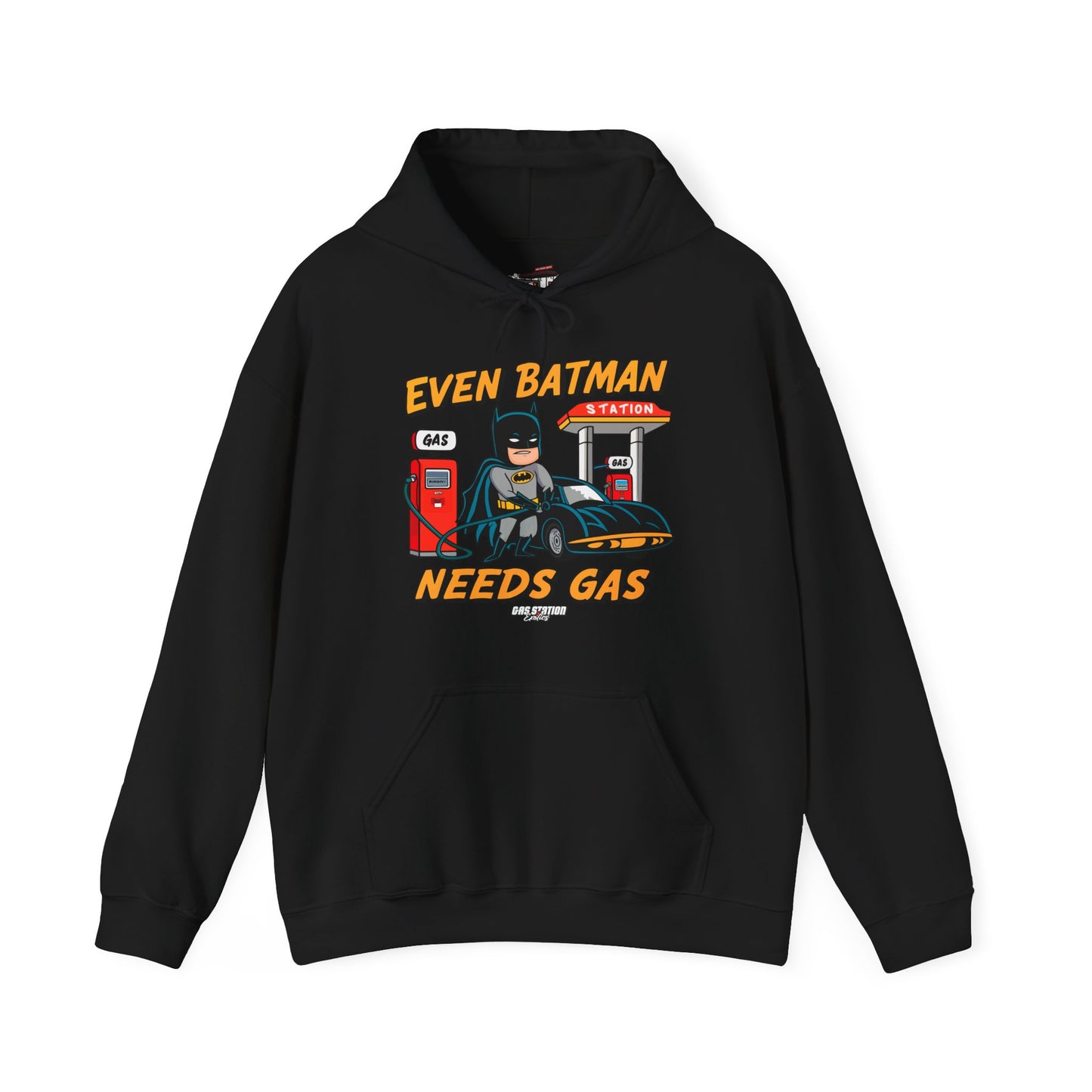 "Batman Needs Gas" Gas Station Hooded Sweatshirt