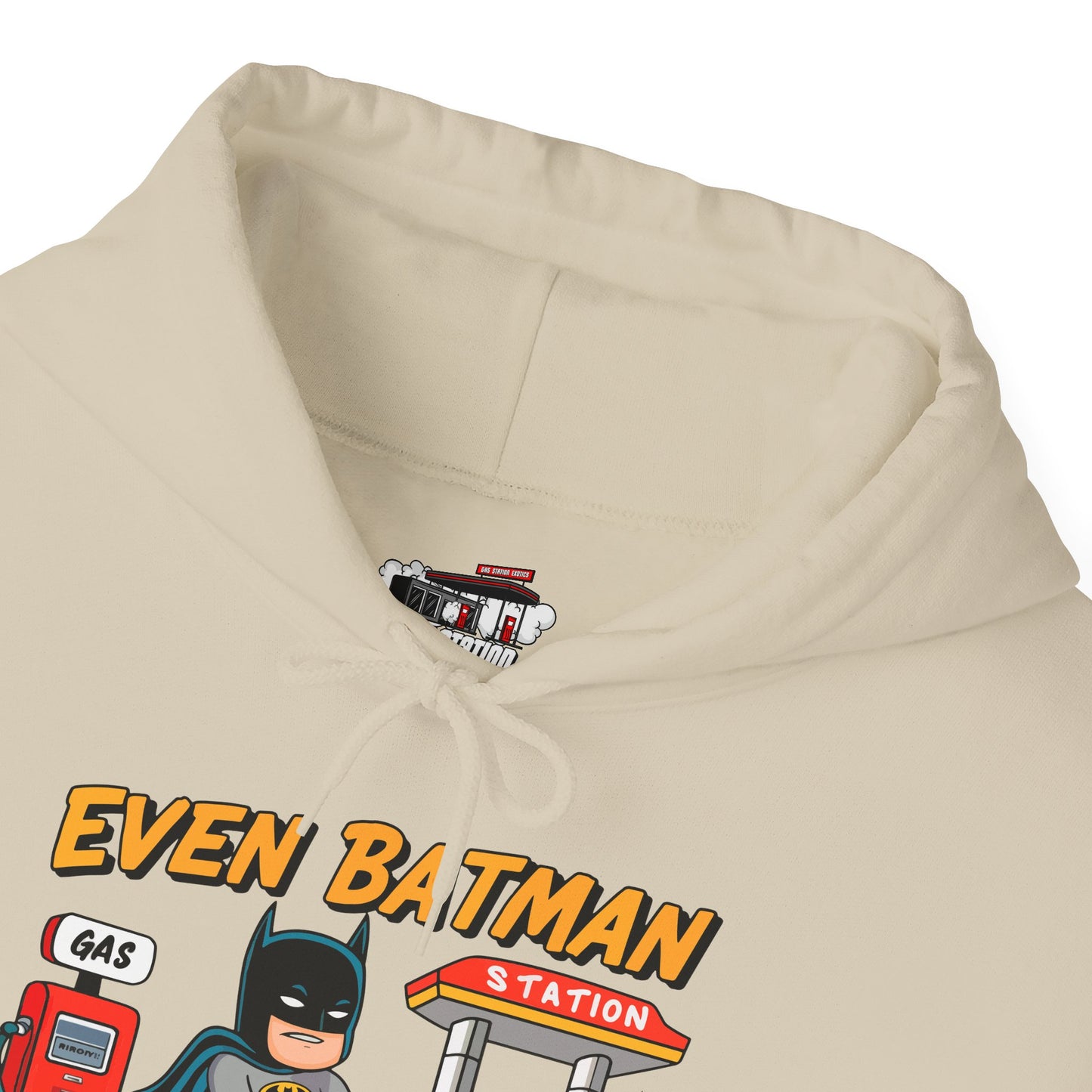 "Batman Needs Gas" Gas Station Hooded Sweatshirt
