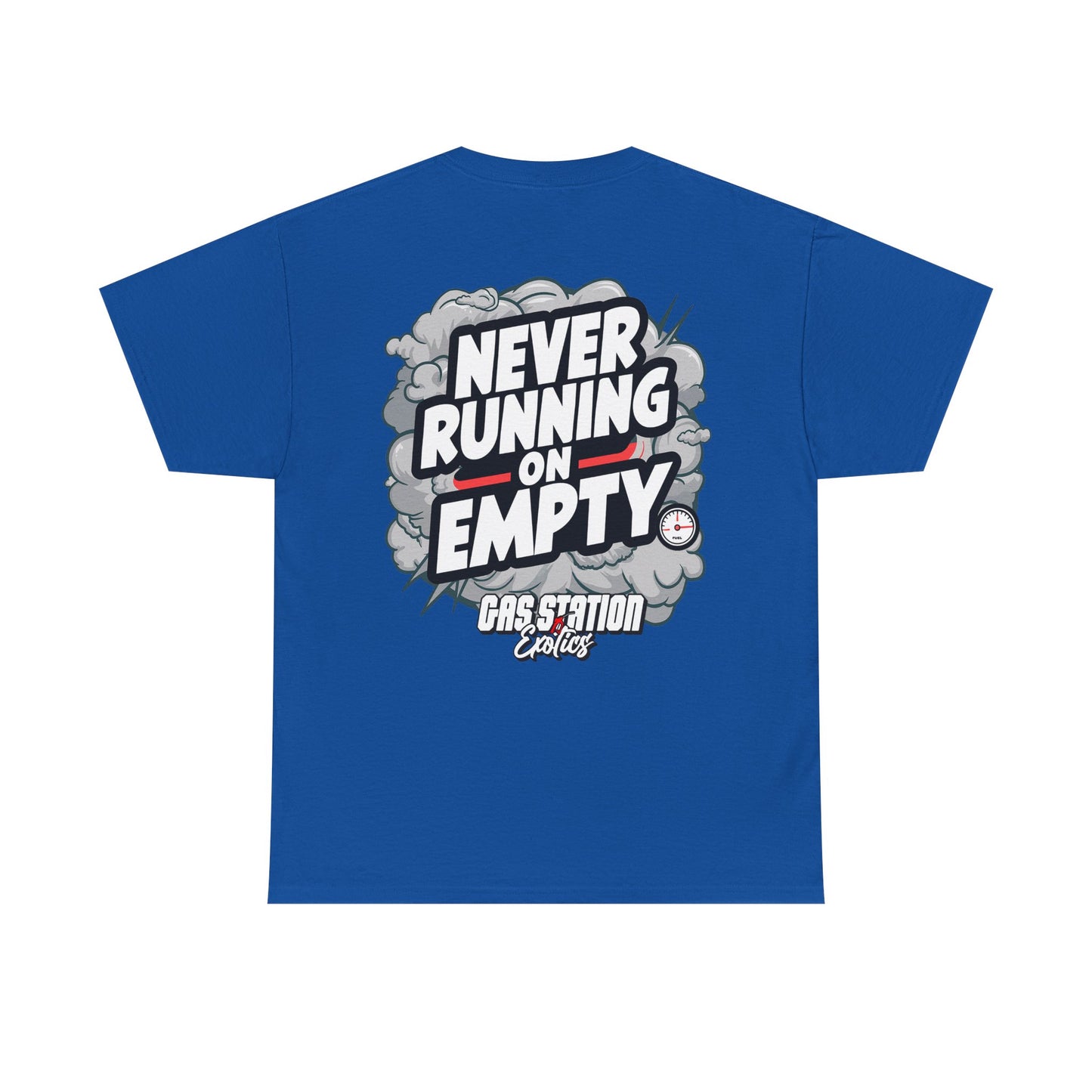 Never Running On Empty Gas Station Brand Tee