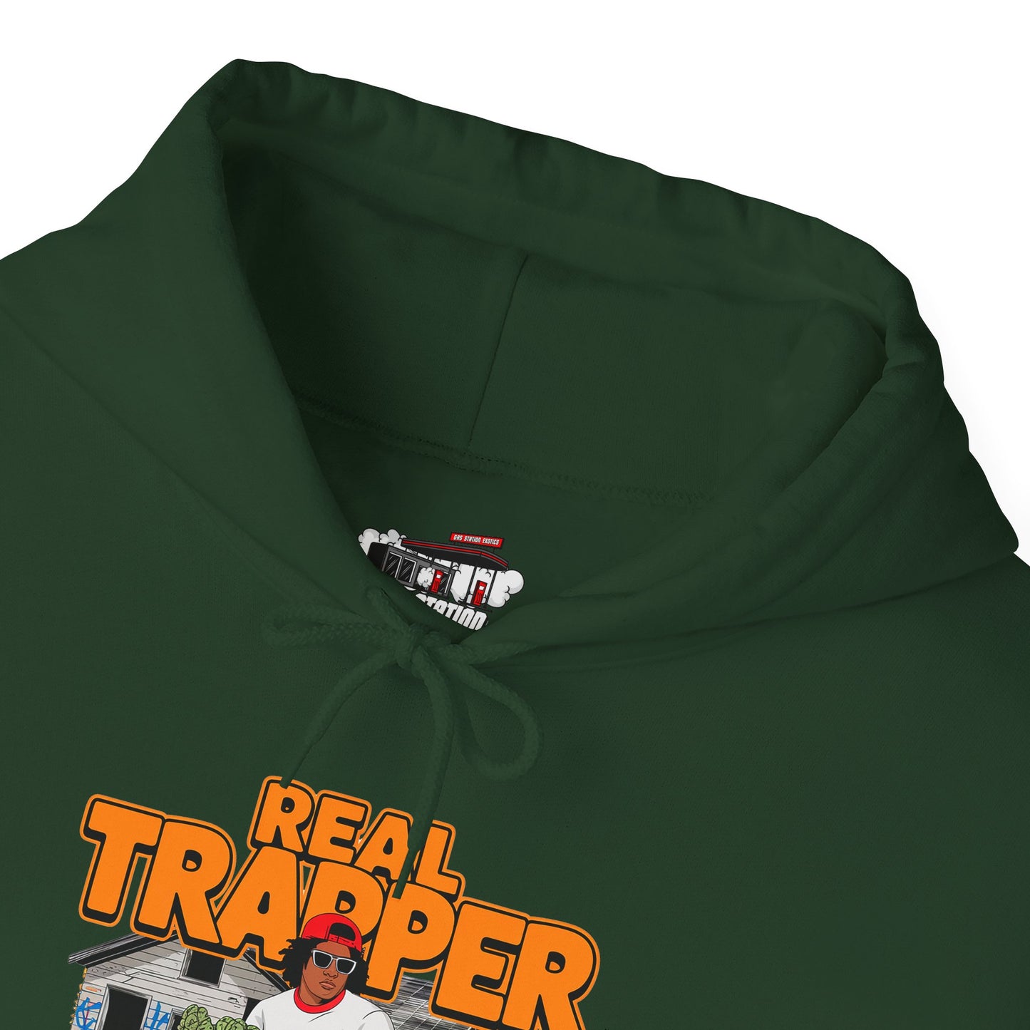 "Real Trapper" Gas Station Hooded Sweatshirt