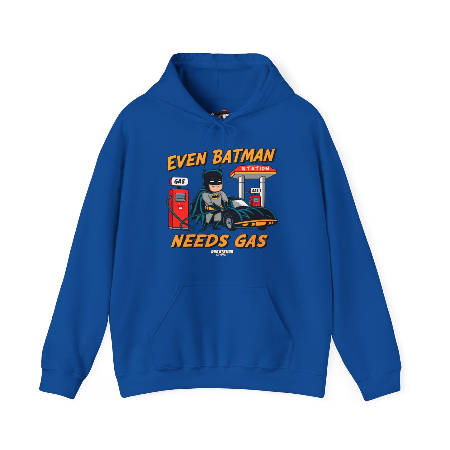 "Batman Needs Gas" Gas Station Hooded Sweatshirt