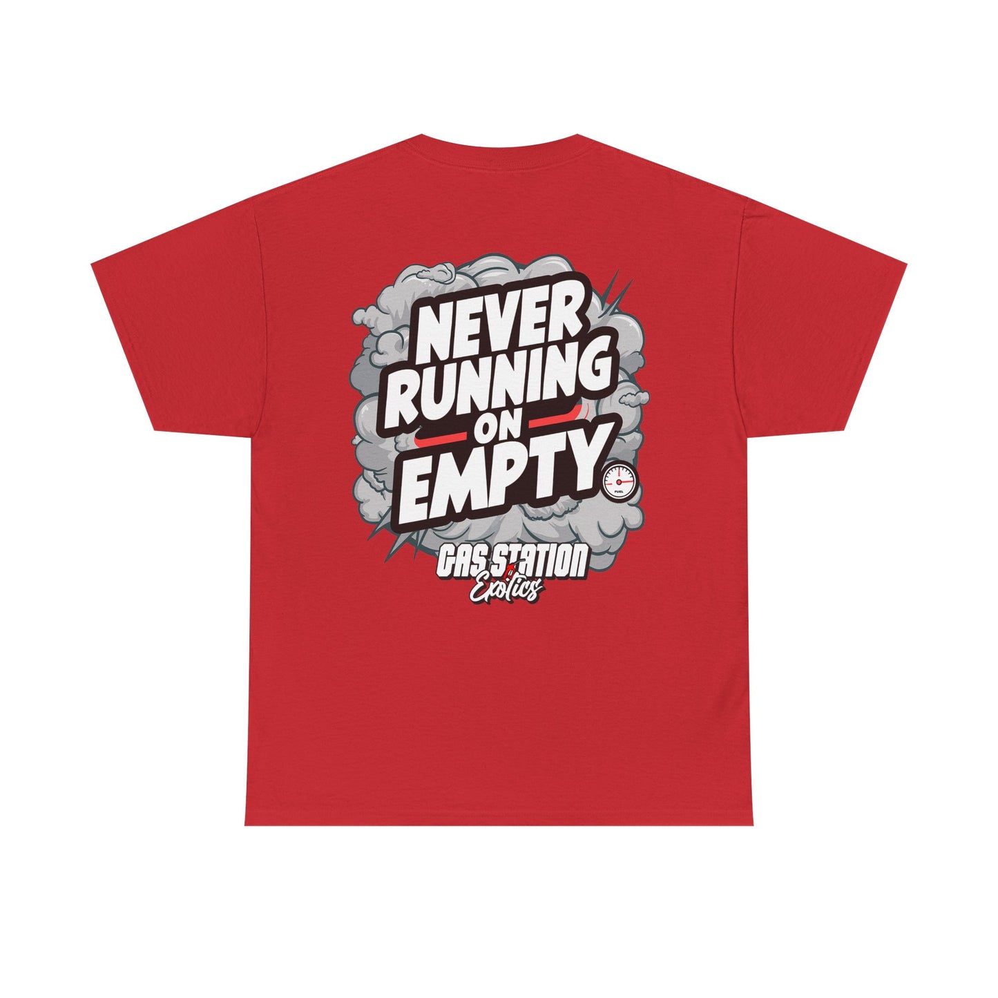 Never Running On Empty Gas Station Brand Tee
