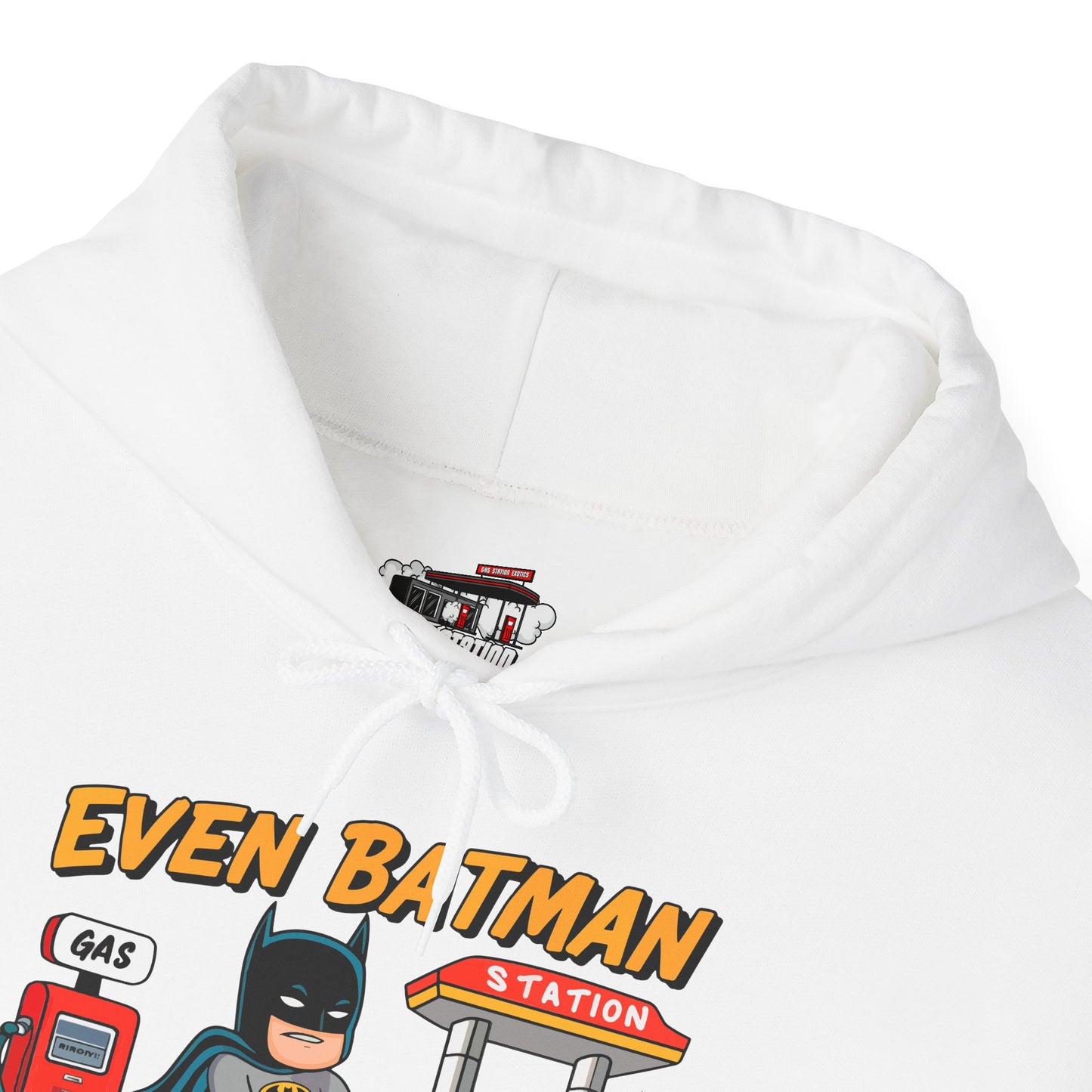 "Batman Needs Gas" Gas Station Hooded Sweatshirt