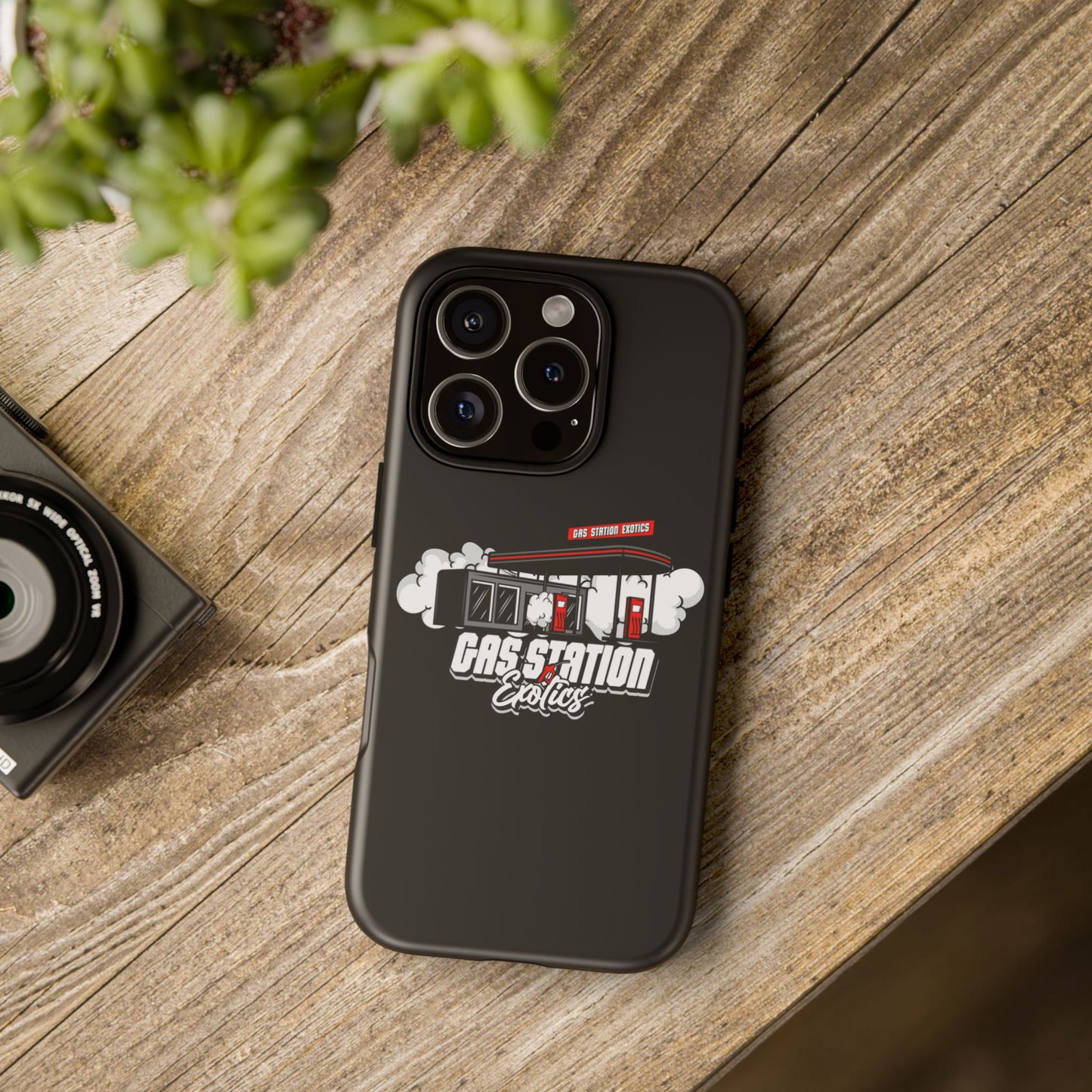 Tough Cases - Gas Station Classics Phone Case | Durable & Stylish Black Phone Cover