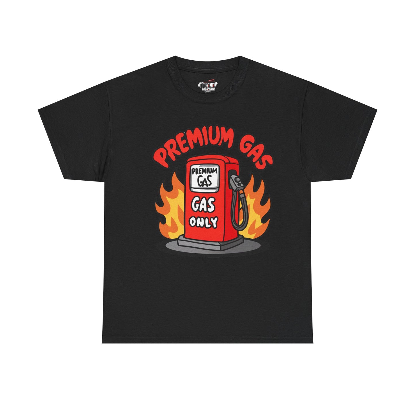 Premium Gas Only Gas Station Brand Tee