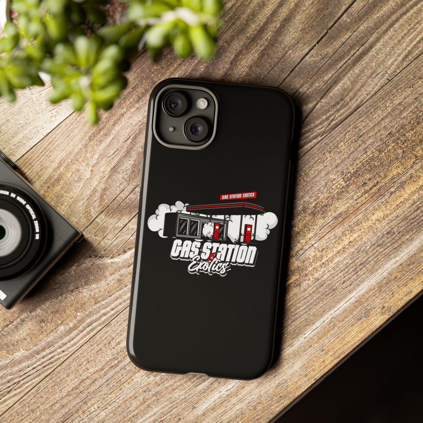 Tough Cases - Gas Station Classics Phone Case | Durable & Stylish Black Phone Cover