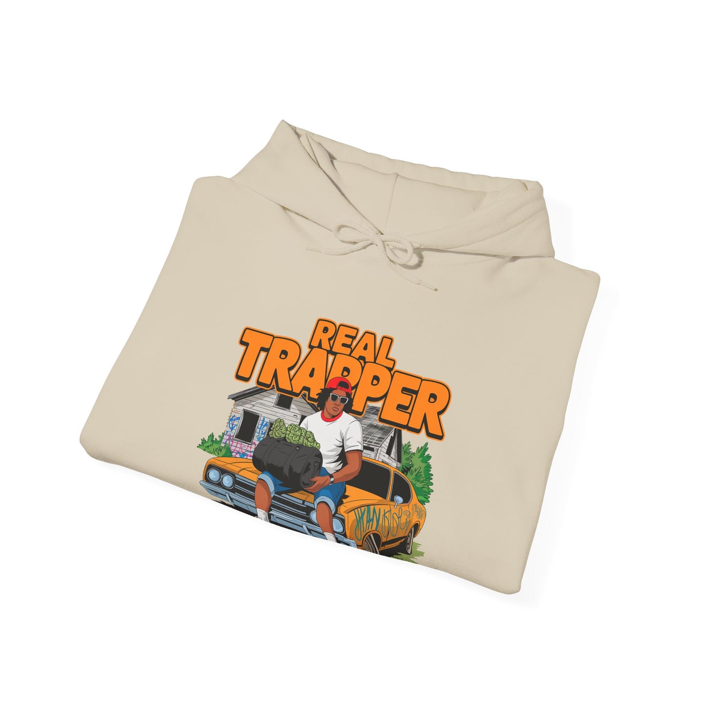 "Real Trapper" Gas Station Hooded Sweatshirt