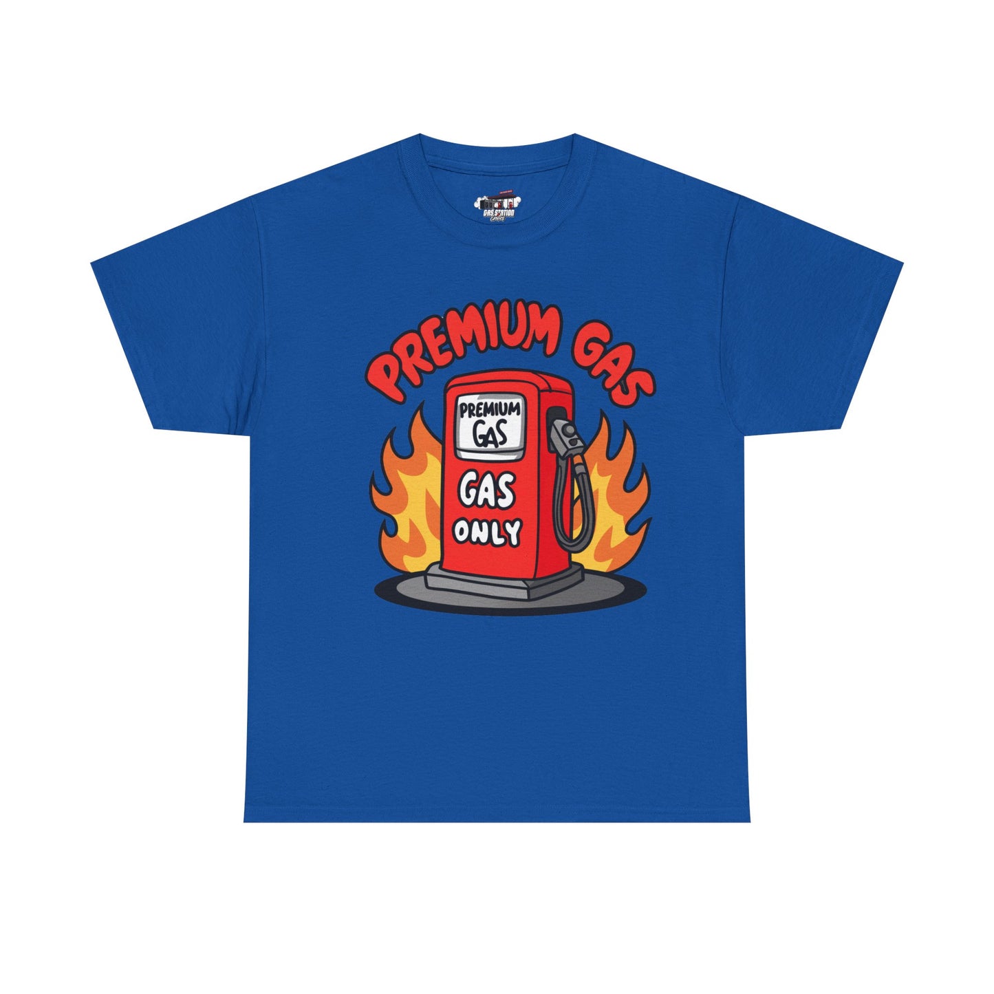 Premium Gas Only Gas Station Brand Tee