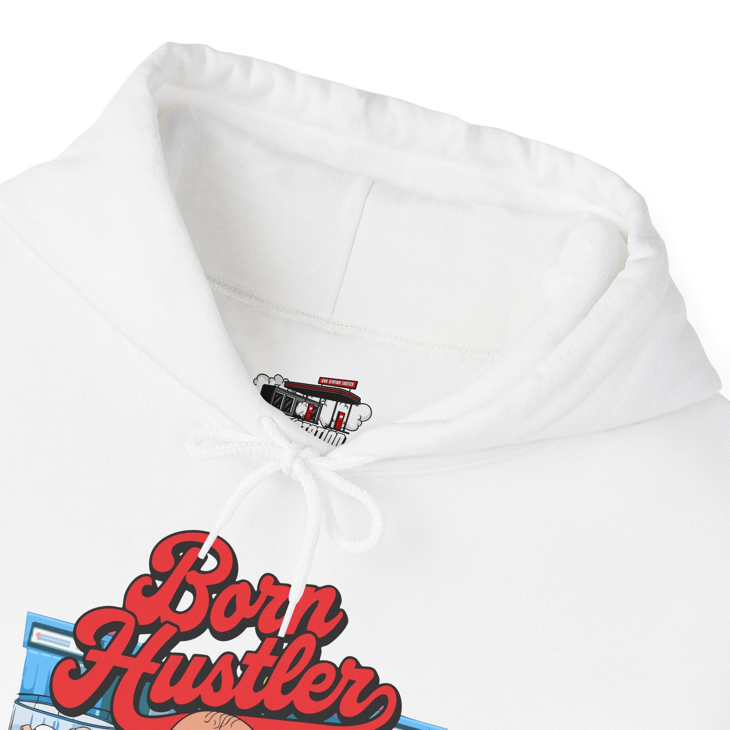"Born Hustler" Gas Station Hooded Sweatshirt