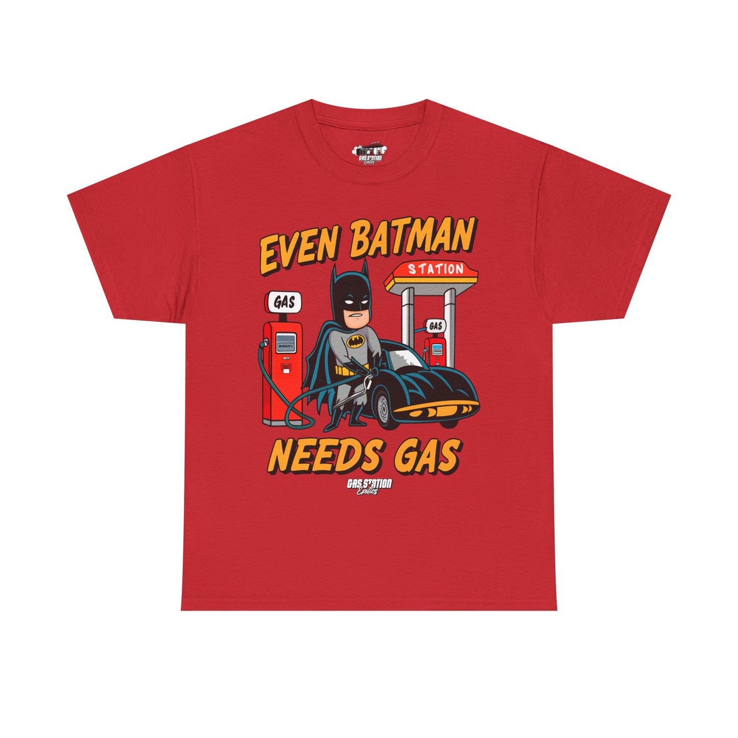 "Even Batman Needs Gas" Gas Station Brand Tee