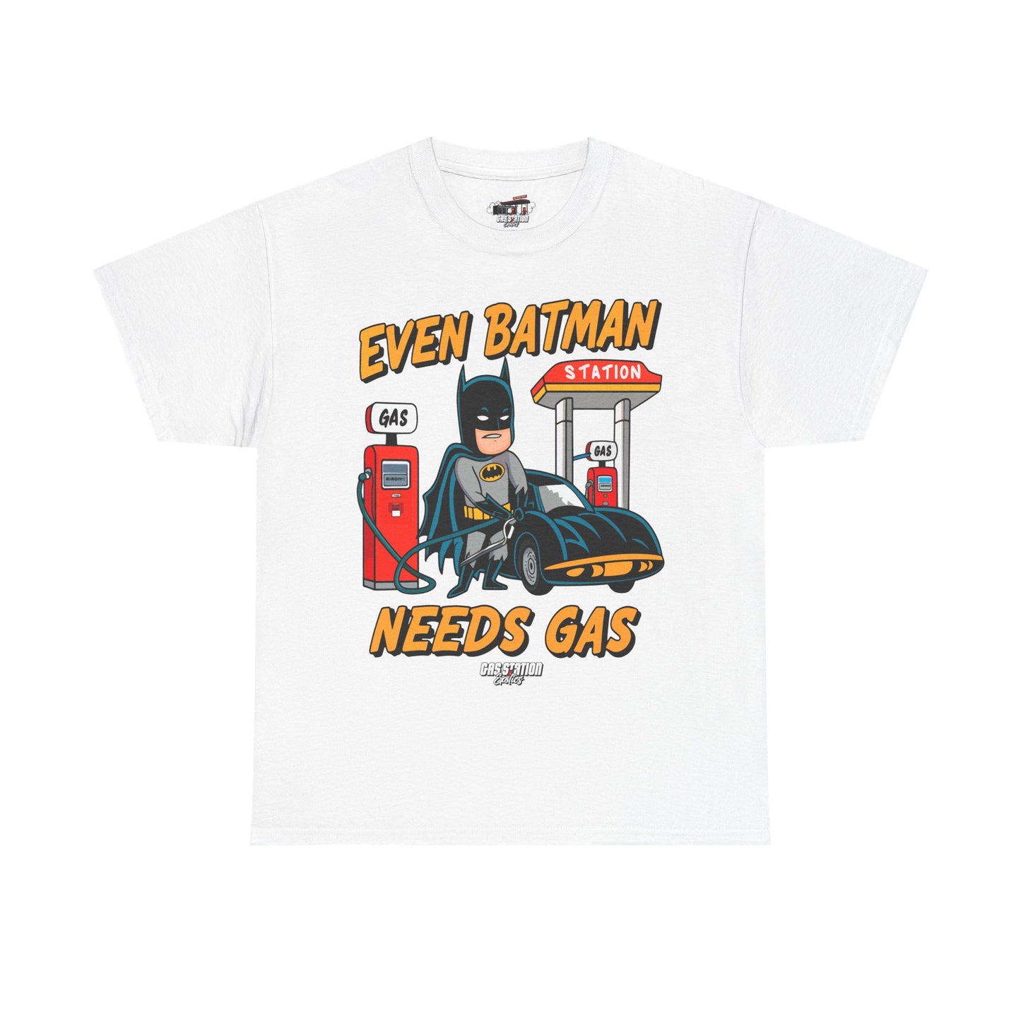 "Even Batman Needs Gas" Gas Station Brand Tee