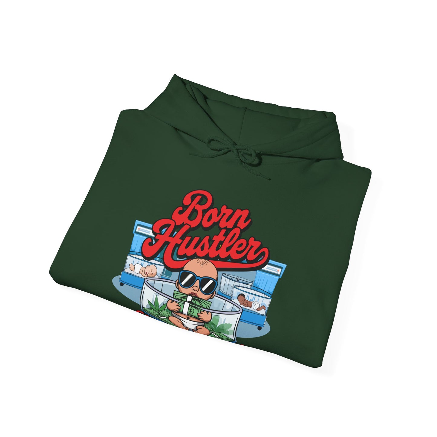 "Born Hustler" Gas Station Hooded Sweatshirt