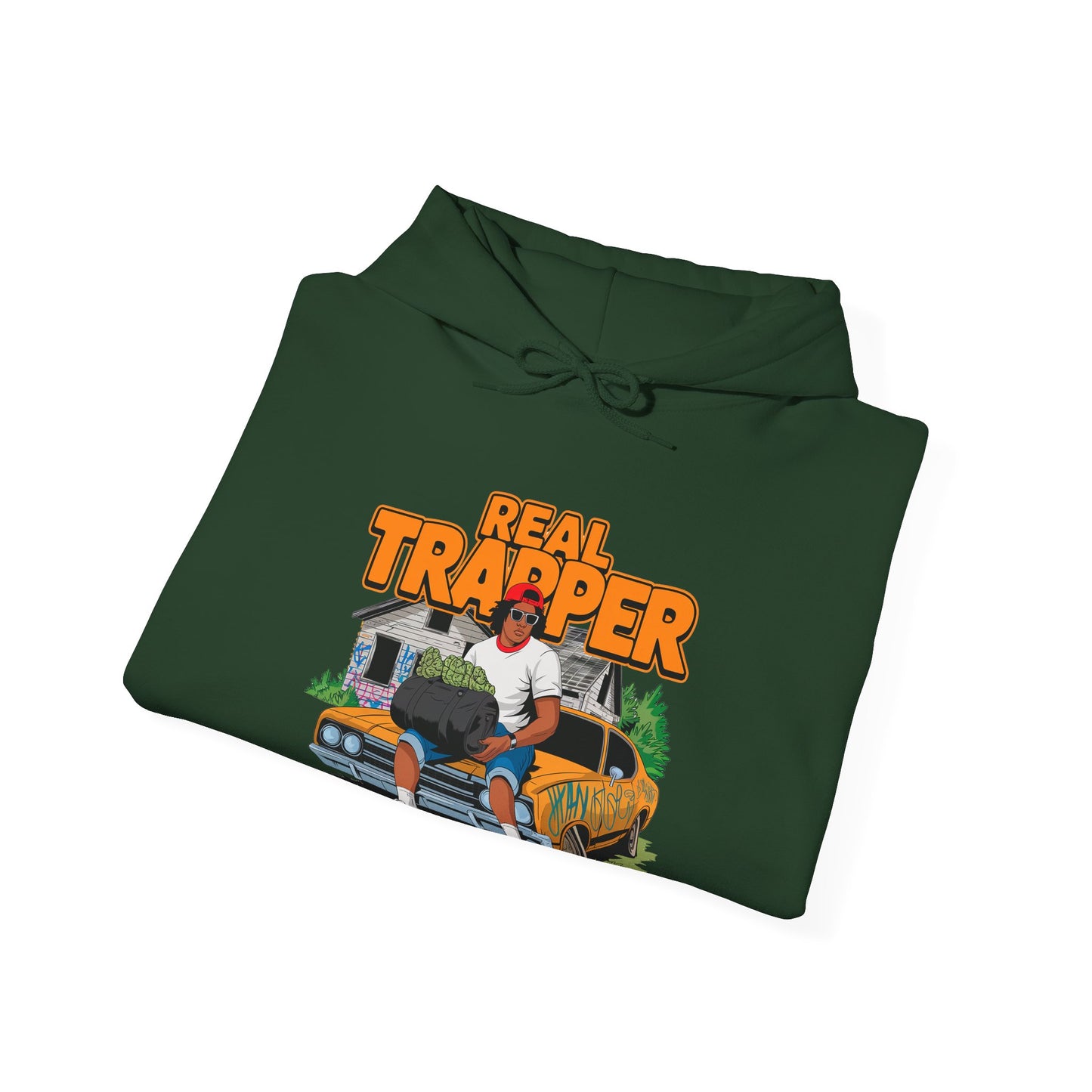 "Real Trapper" Gas Station Hooded Sweatshirt