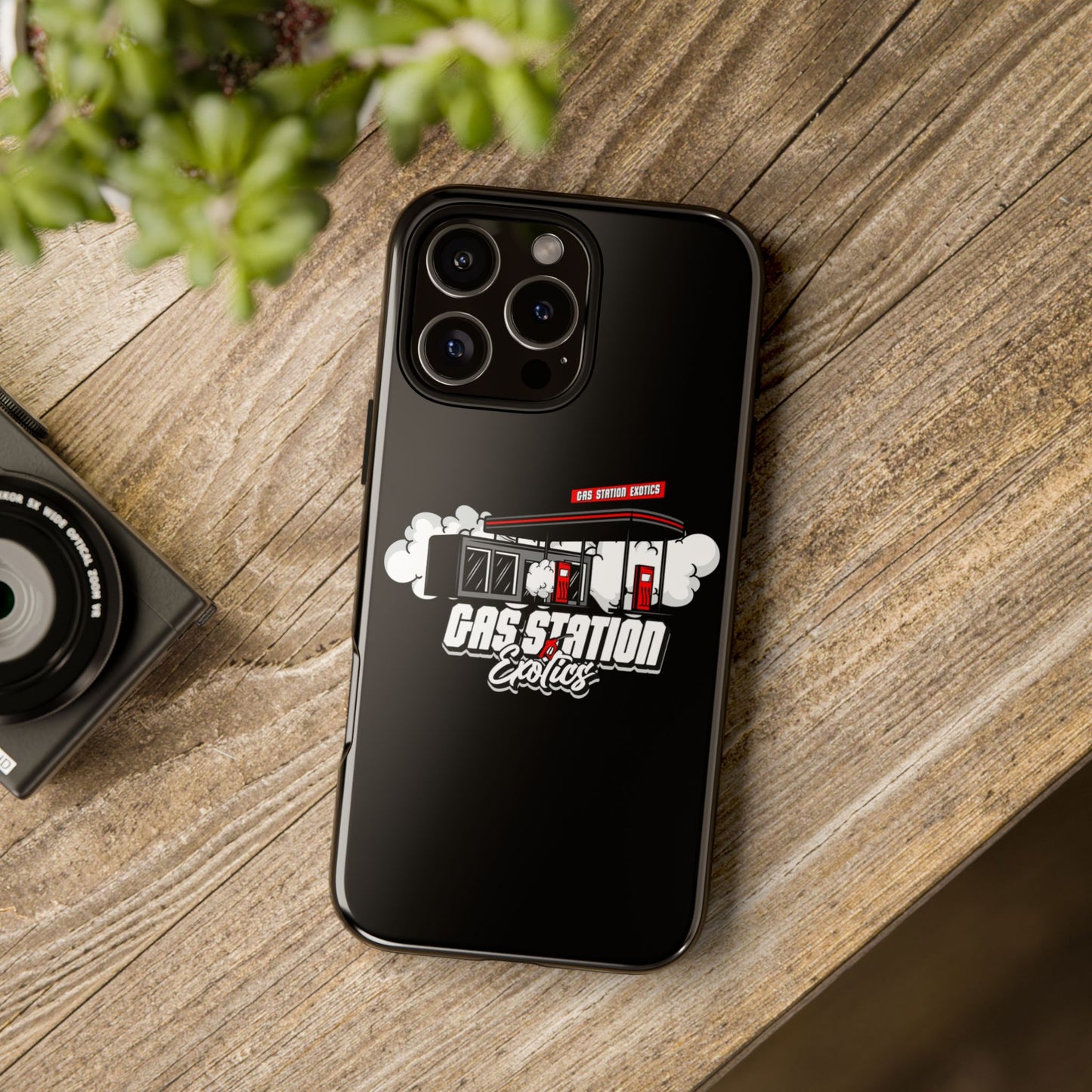 Tough Cases - Gas Station Classics Phone Case | Durable & Stylish Black Phone Cover