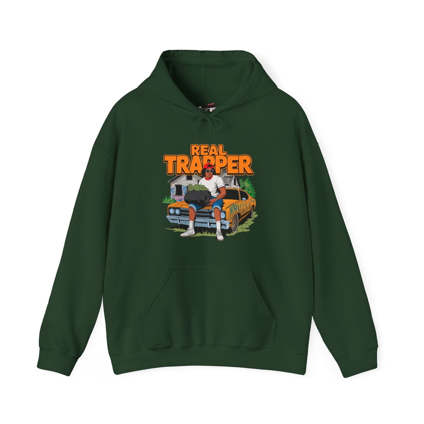 "Real Trapper" Gas Station Hooded Sweatshirt