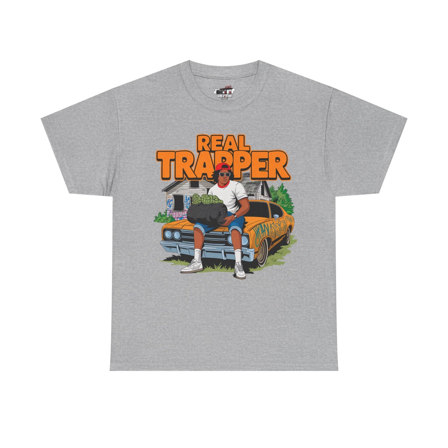 "Real Trapper" Gas Station Brand Tee