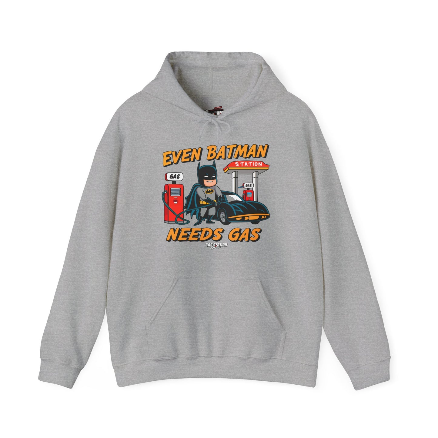 "Batman Needs Gas" Gas Station Hooded Sweatshirt