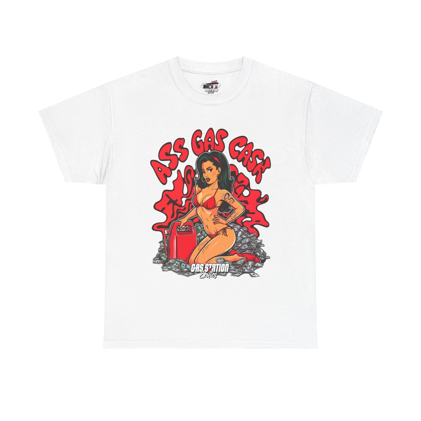 "Ass Gas Cash" Gas Station Brand Tee