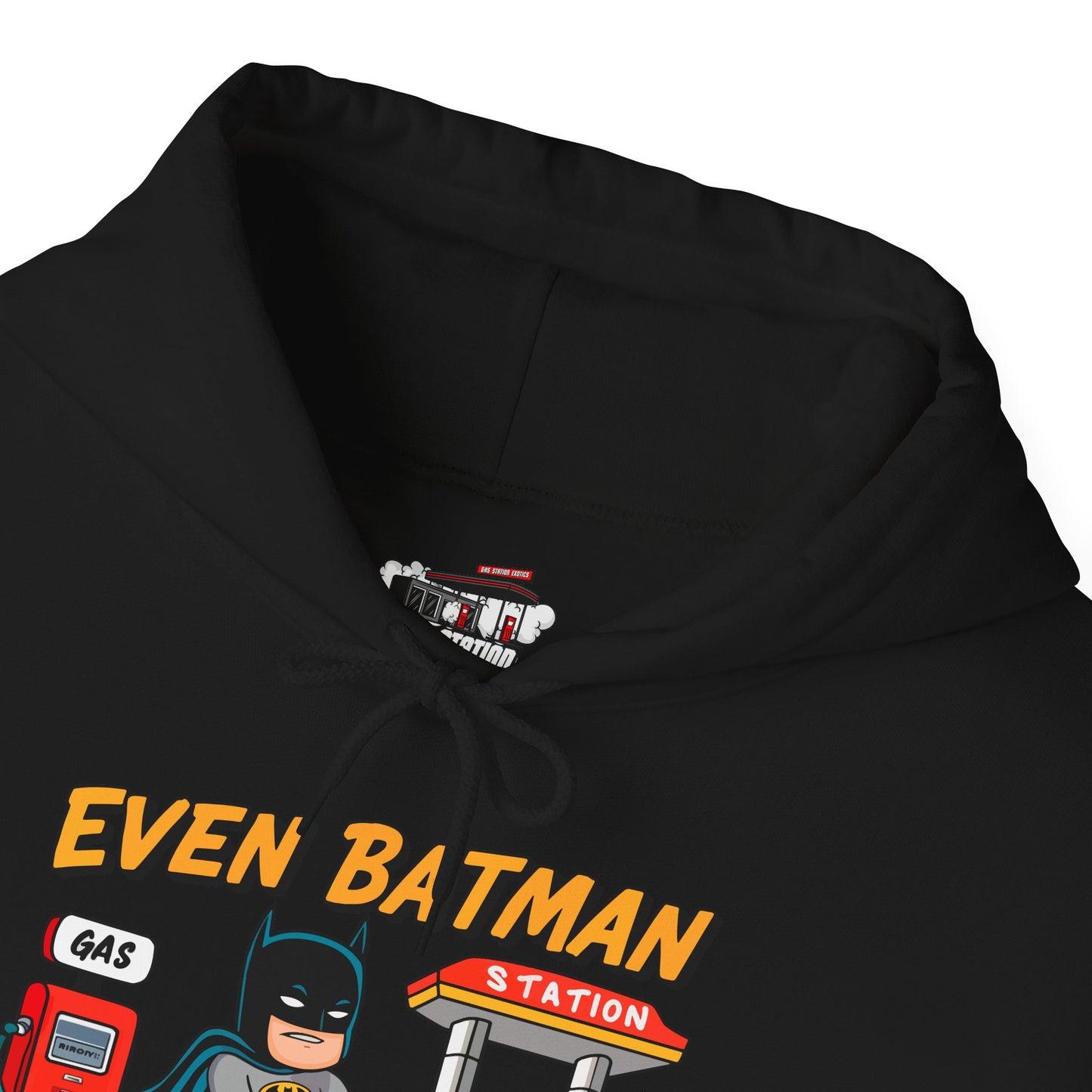 "Batman Needs Gas" Gas Station Hooded Sweatshirt
