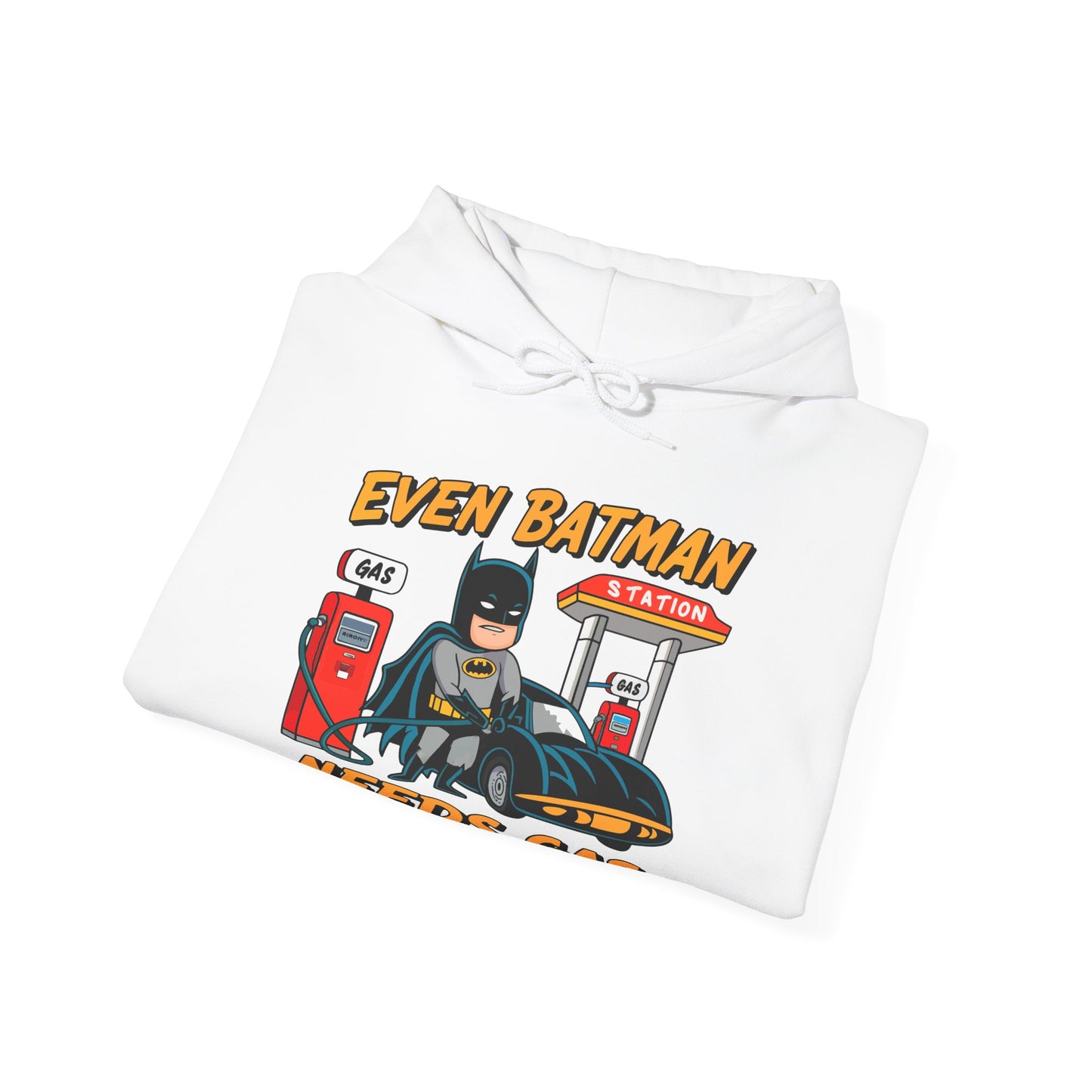"Batman Needs Gas" Gas Station Hooded Sweatshirt