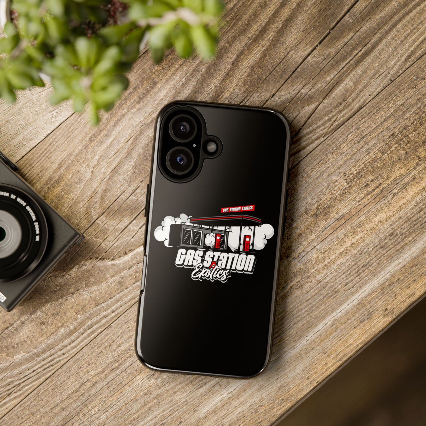 Tough Cases - Gas Station Classics Phone Case | Durable & Stylish Black Phone Cover