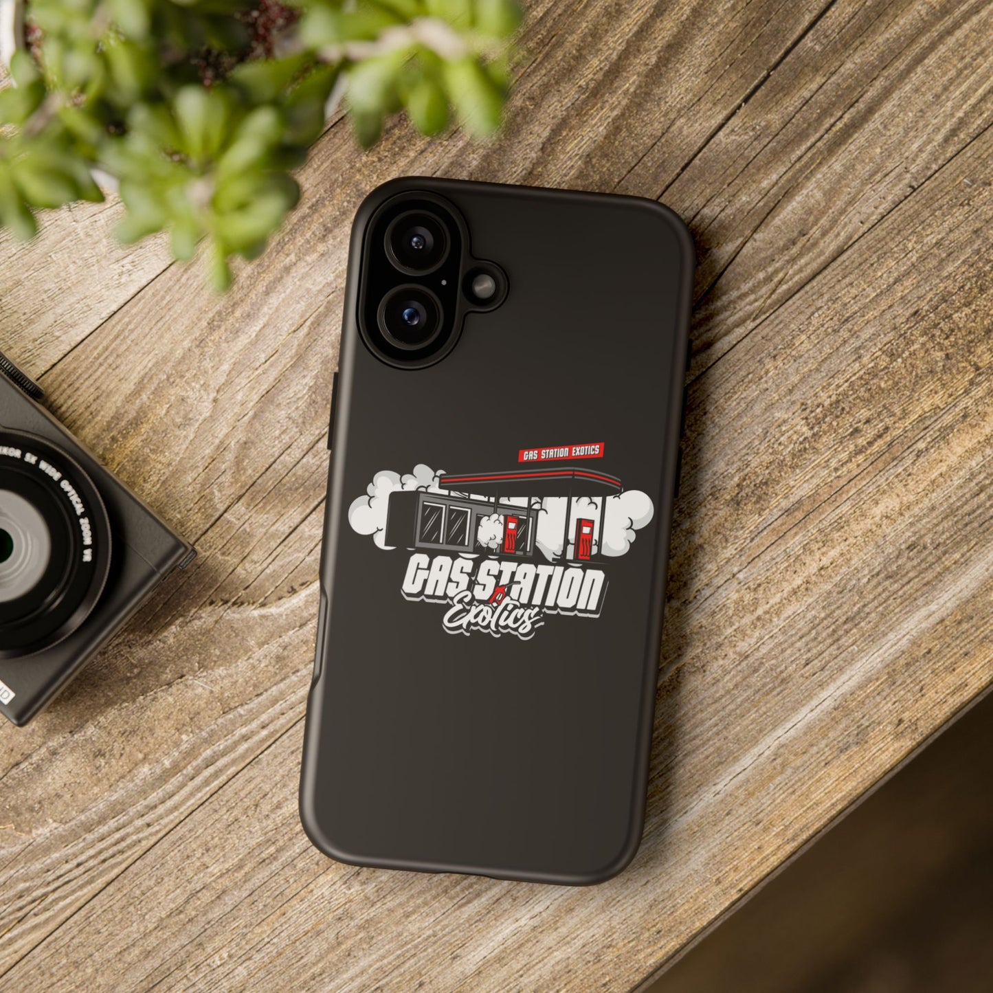 Tough Cases - Gas Station Classics Phone Case | Durable & Stylish Black Phone Cover