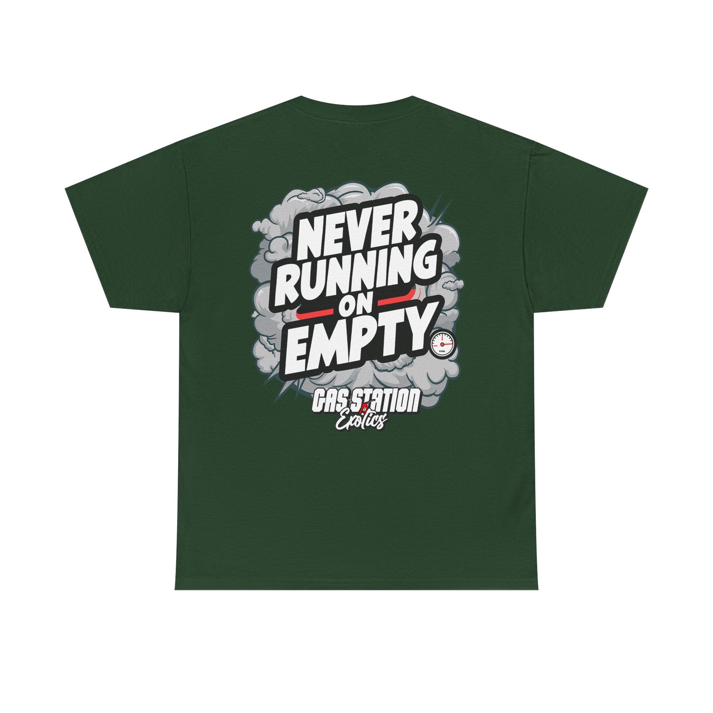 Never Running On Empty Gas Station Brand Tee