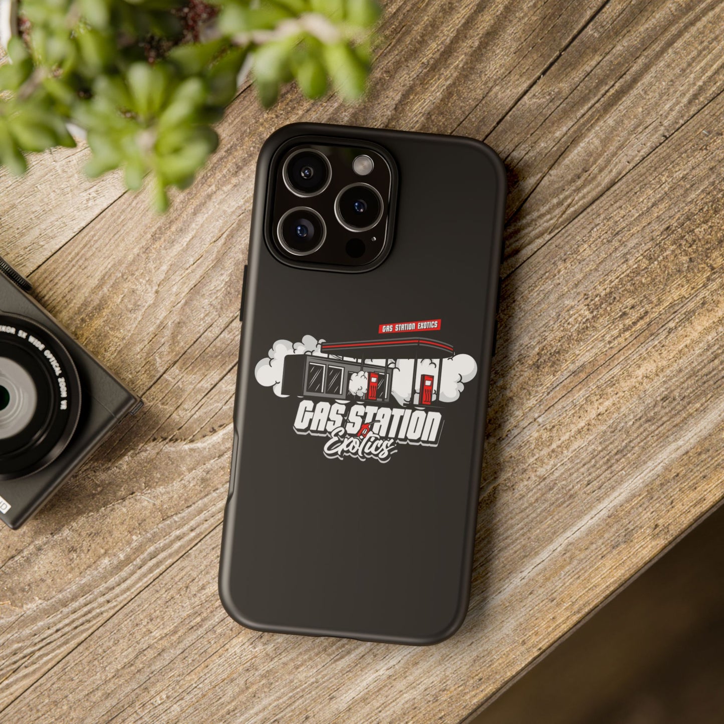 Tough Cases - Gas Station Classics Phone Case | Durable & Stylish Black Phone Cover