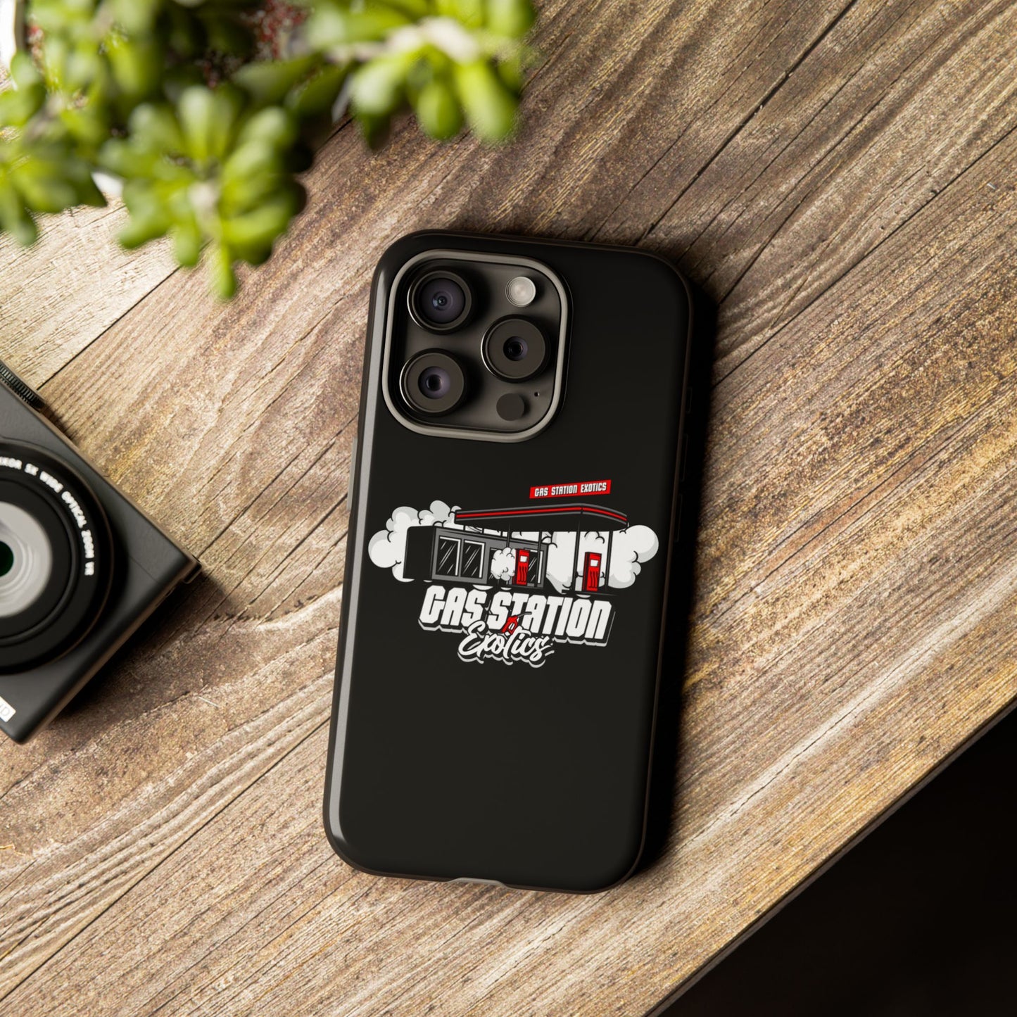 Tough Cases - Gas Station Classics Phone Case | Durable & Stylish Black Phone Cover