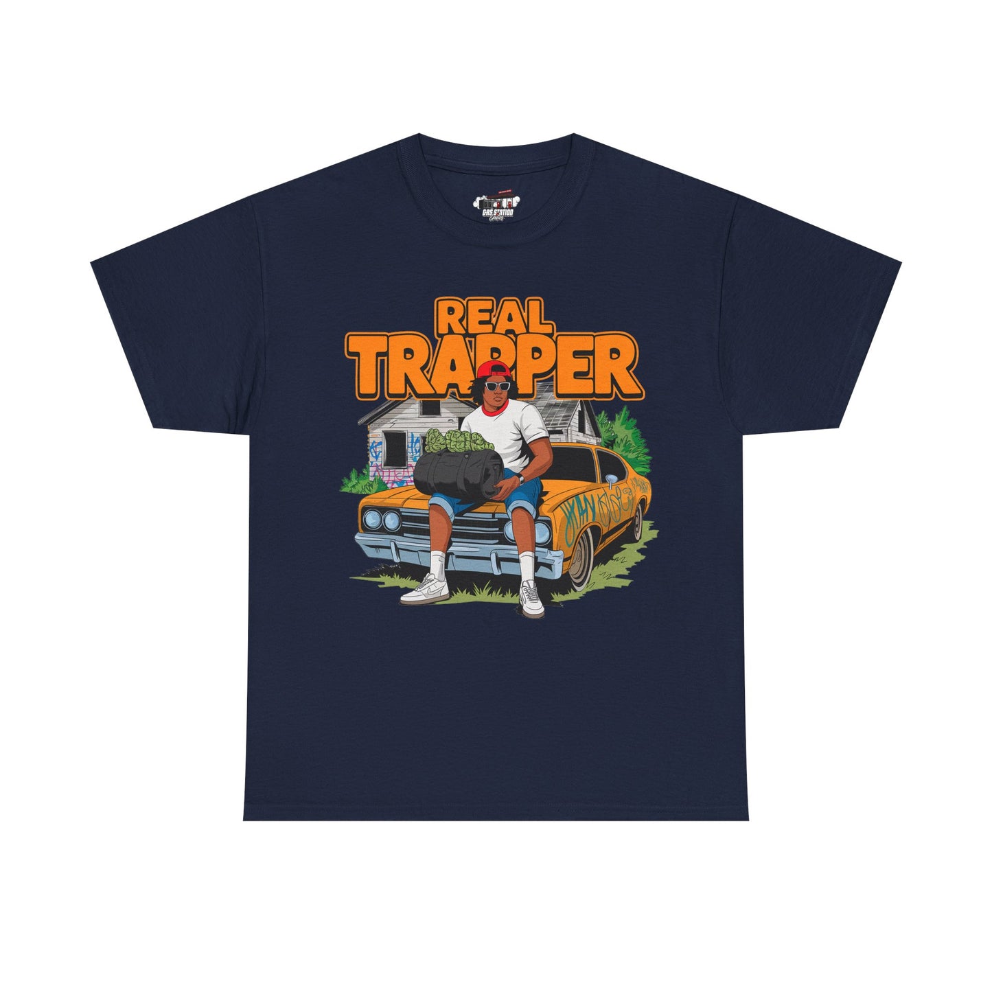 "Real Trapper" Gas Station Brand Tee