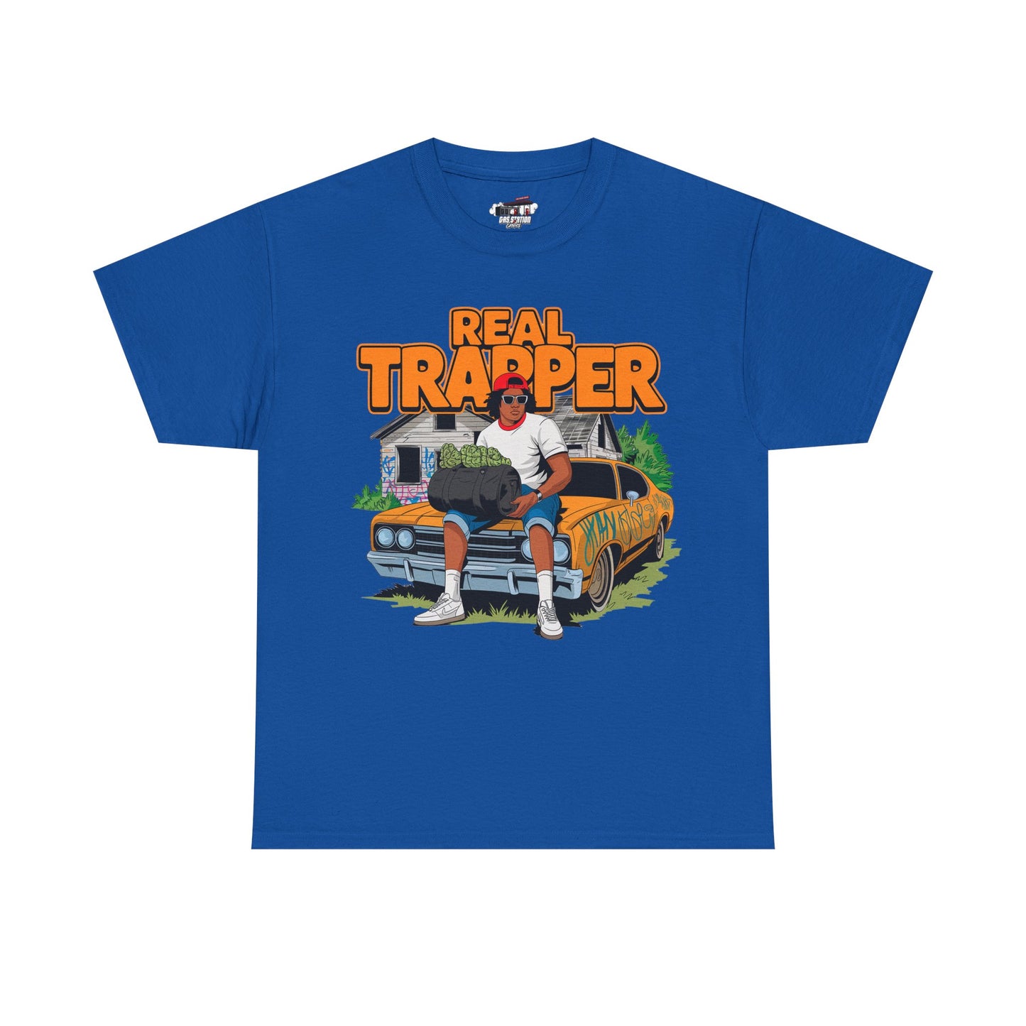 "Real Trapper" Gas Station Brand Tee