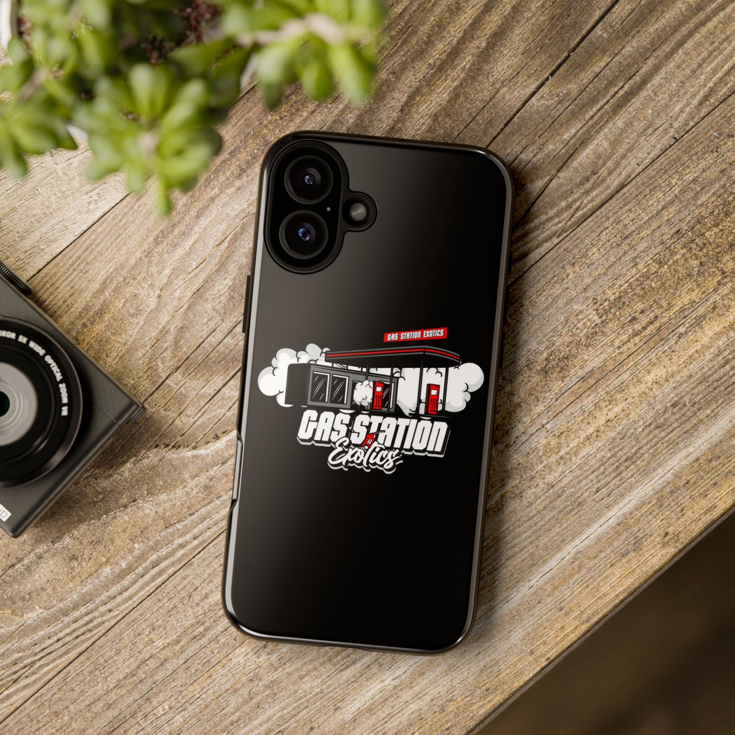 Tough Cases - Gas Station Classics Phone Case | Durable & Stylish Black Phone Cover
