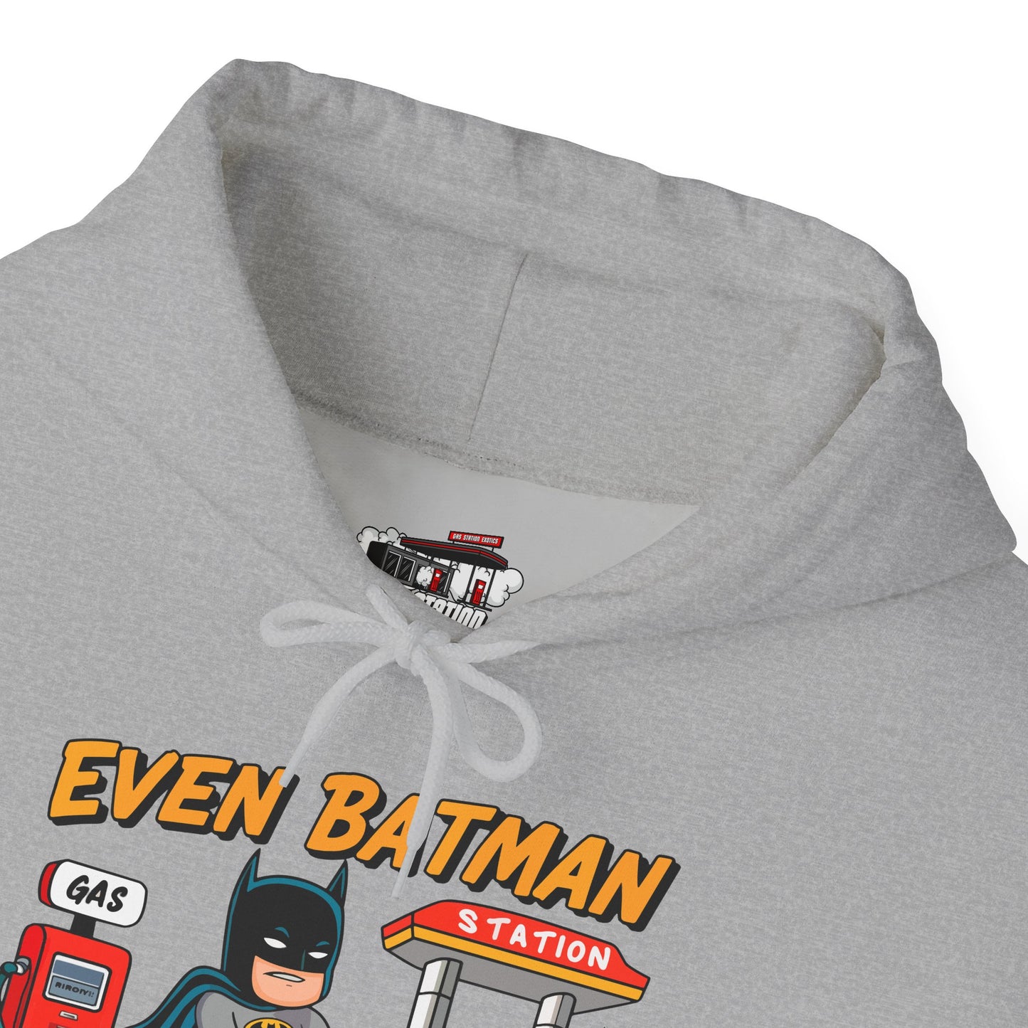 "Batman Needs Gas" Gas Station Hooded Sweatshirt