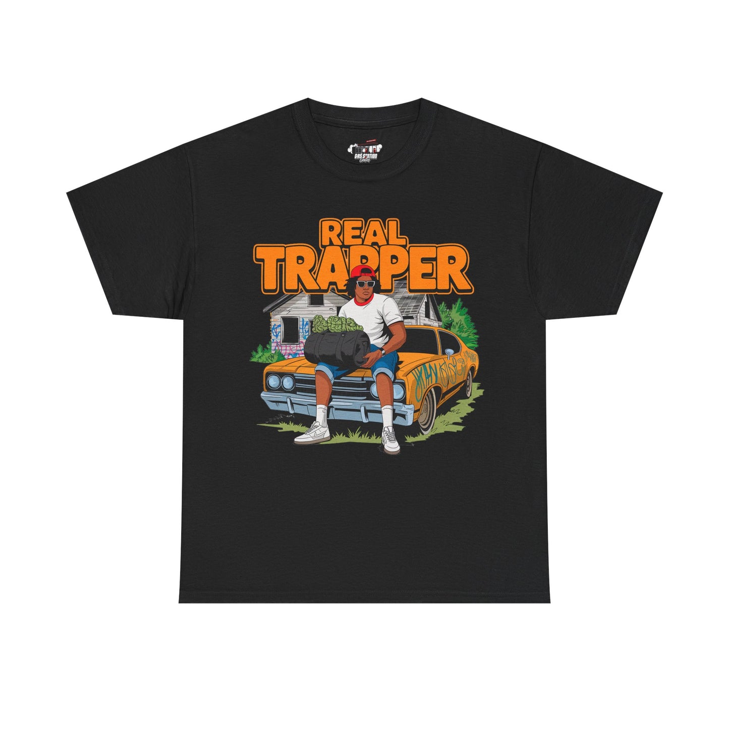 "Real Trapper" Gas Station Brand Tee