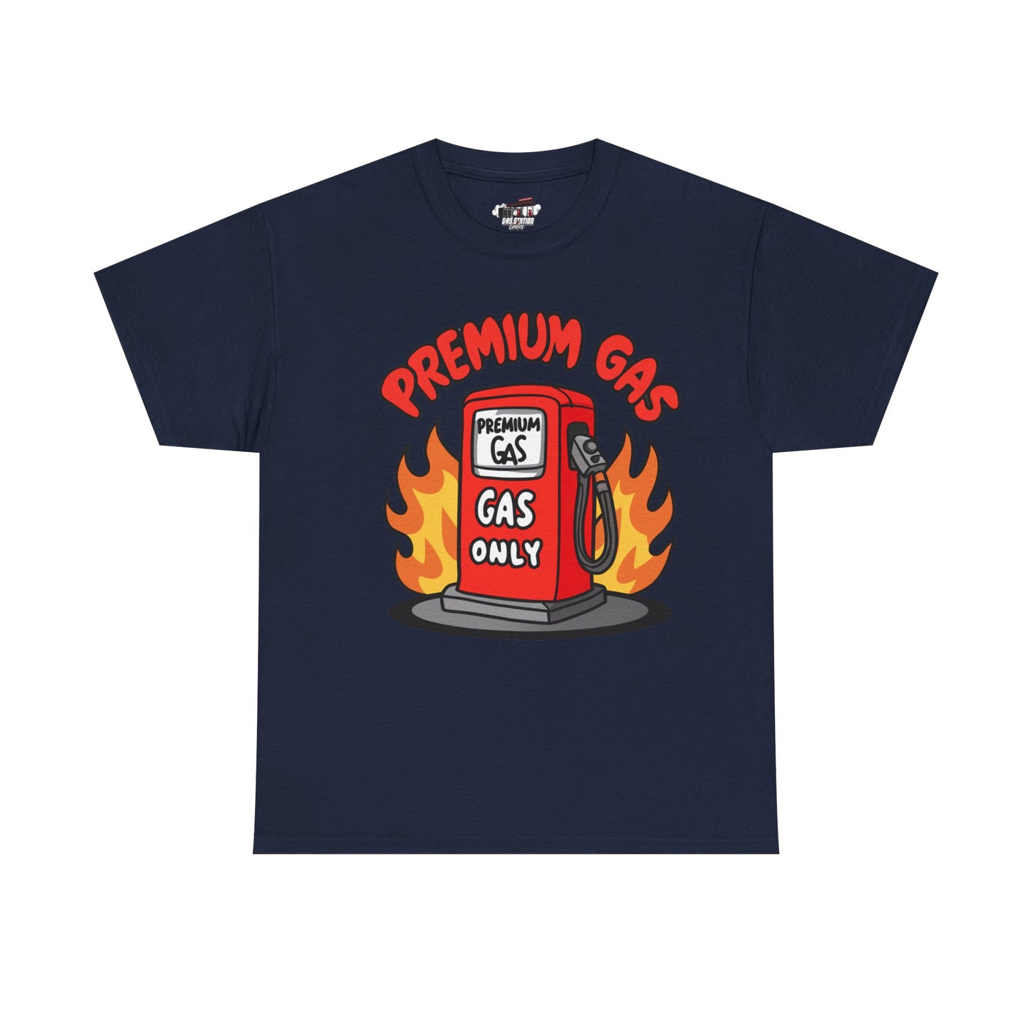 Premium Gas Only Gas Station Brand Tee