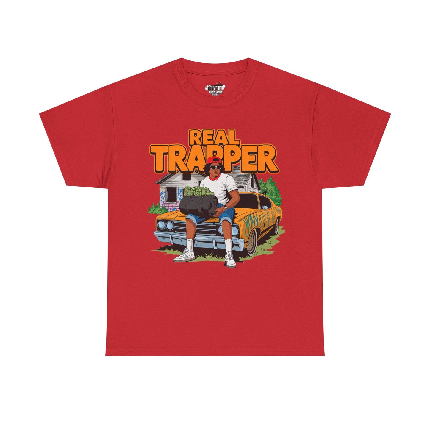"Real Trapper" Gas Station Brand Tee