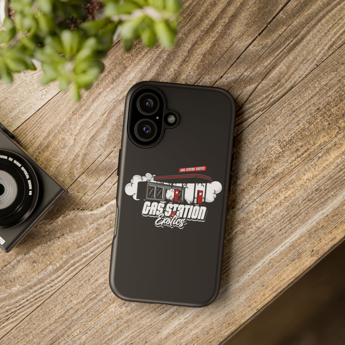 Tough Cases - Gas Station Classics Phone Case | Durable & Stylish Black Phone Cover